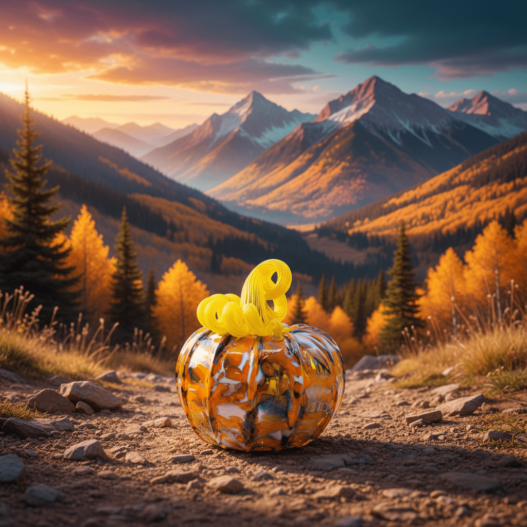 Daily Pumpkin 3767 Squat Gabby Luke Adams Glass Blowing Studio 