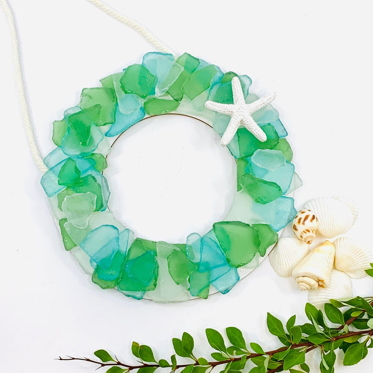 Sea Glass Wreath Wall Art Chesapeake Bay 