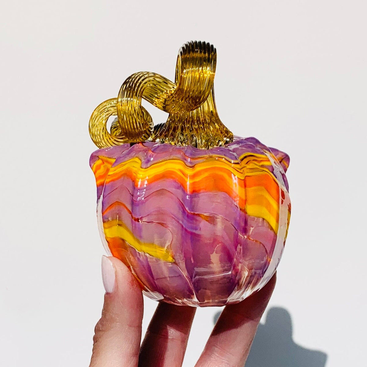 Daily Catkin 1199 Daily Pumpkin Luke Adams Glass Blowing Studio 