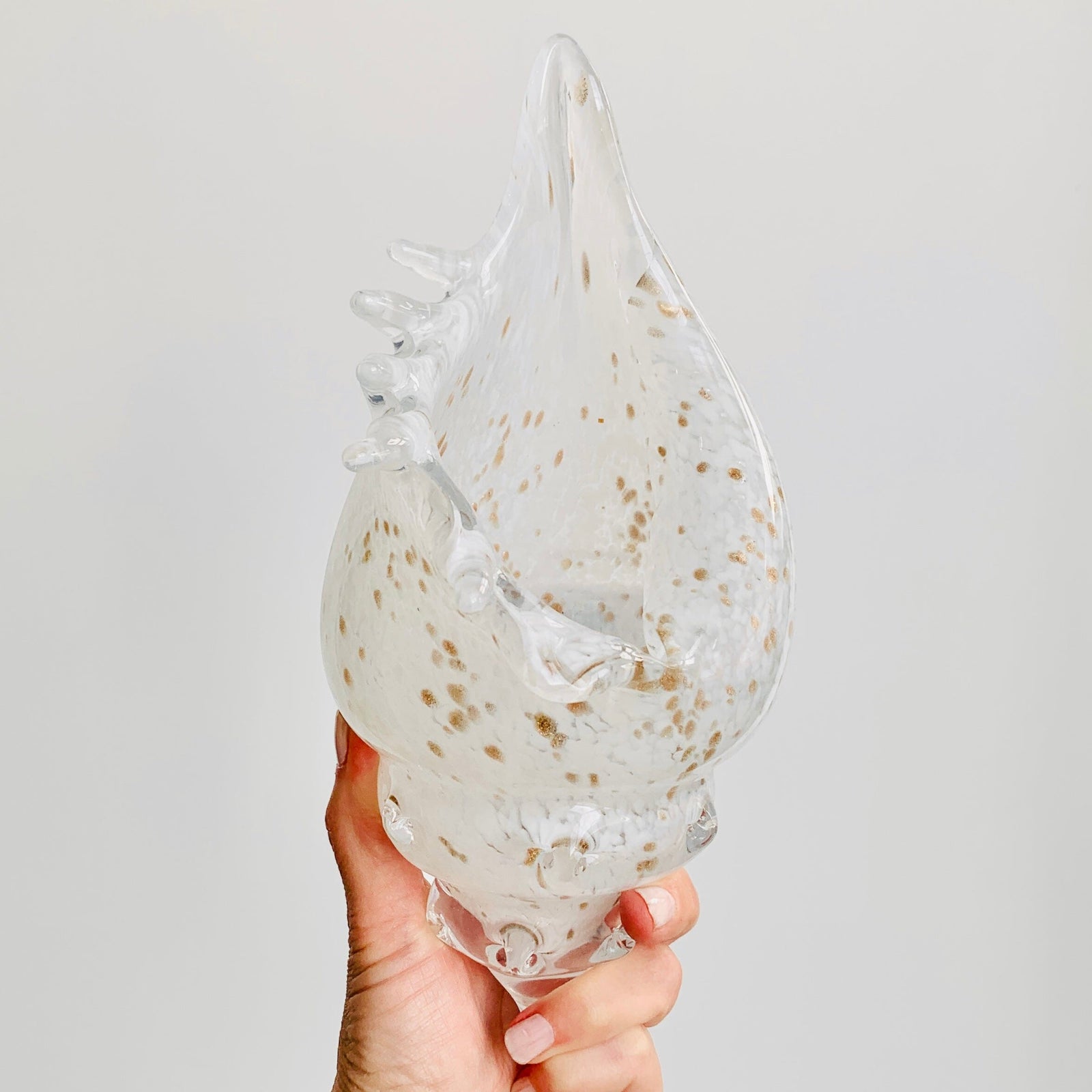 Gold Sparkle Conch Shell Decor Beachcombers 