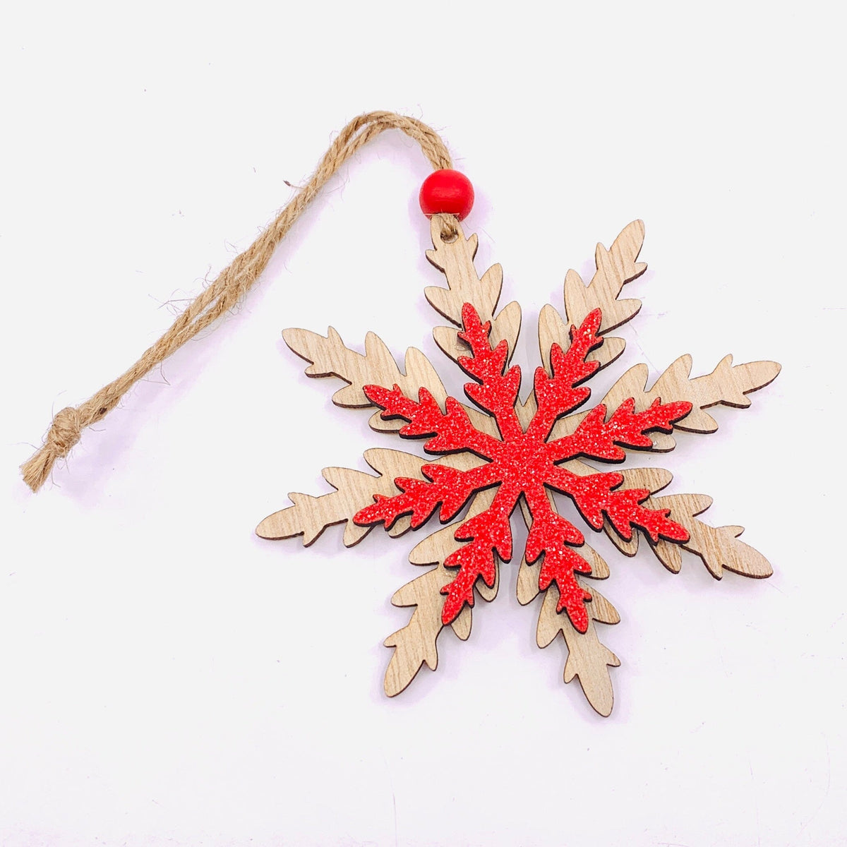 Wooden Snowflake Ornament GANZ 