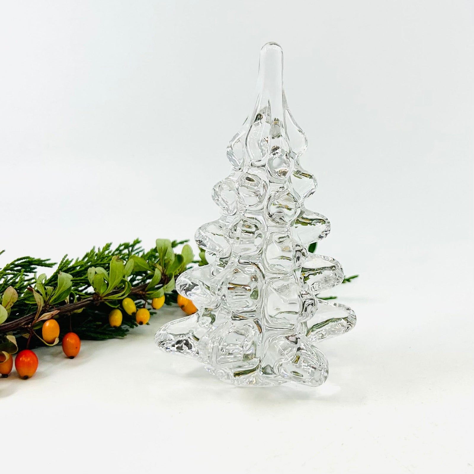 4" Clear Glass Whimsy Tree Diamond Star 