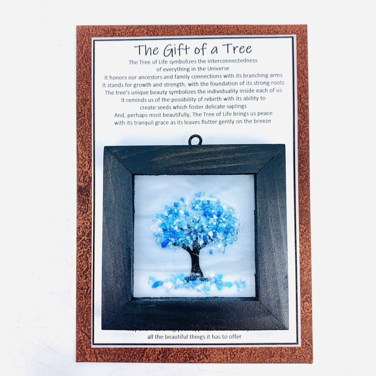 Fused Glass Tree of Life Shadow Box 16