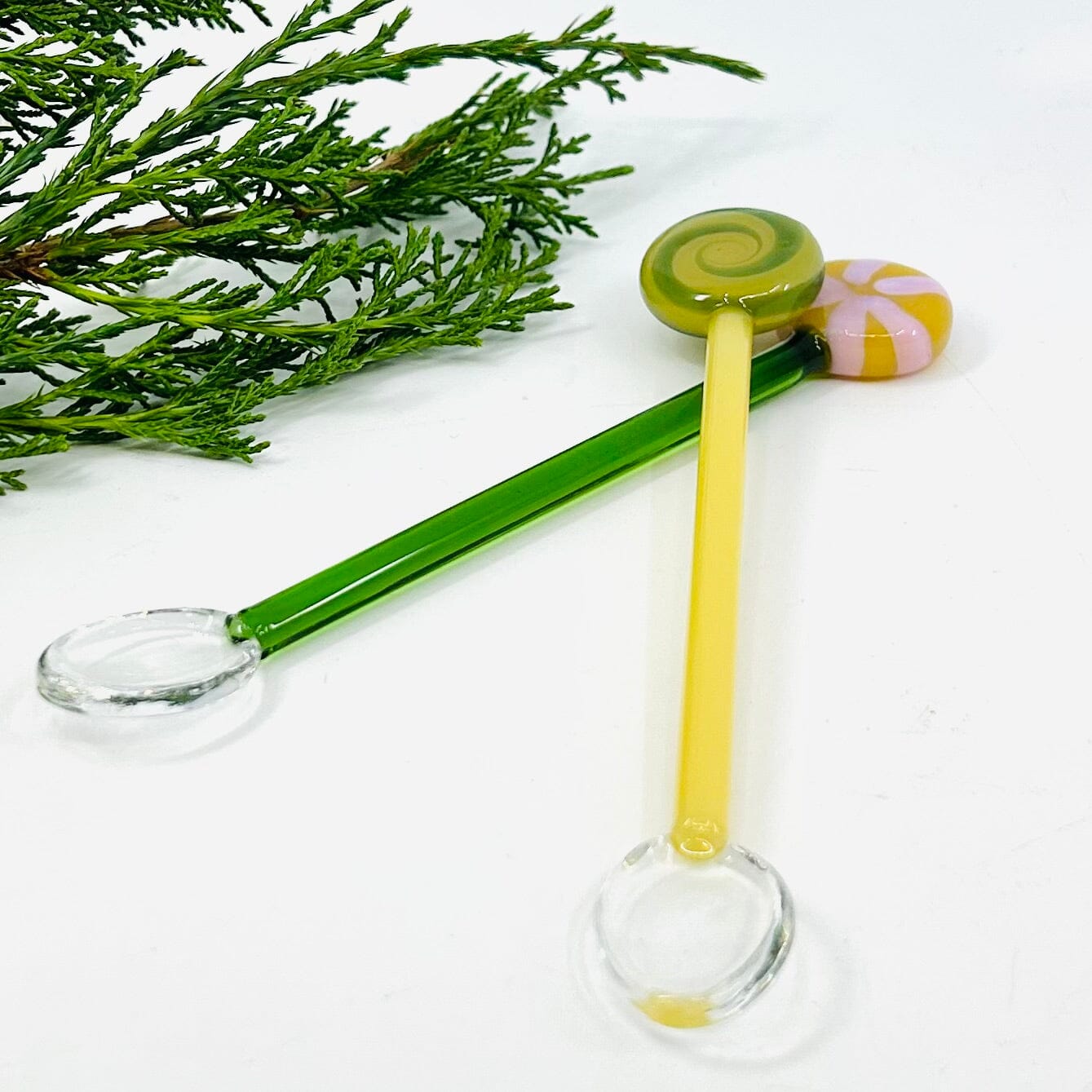 Glass Lollipop Tea Spoons ICHENDORF 