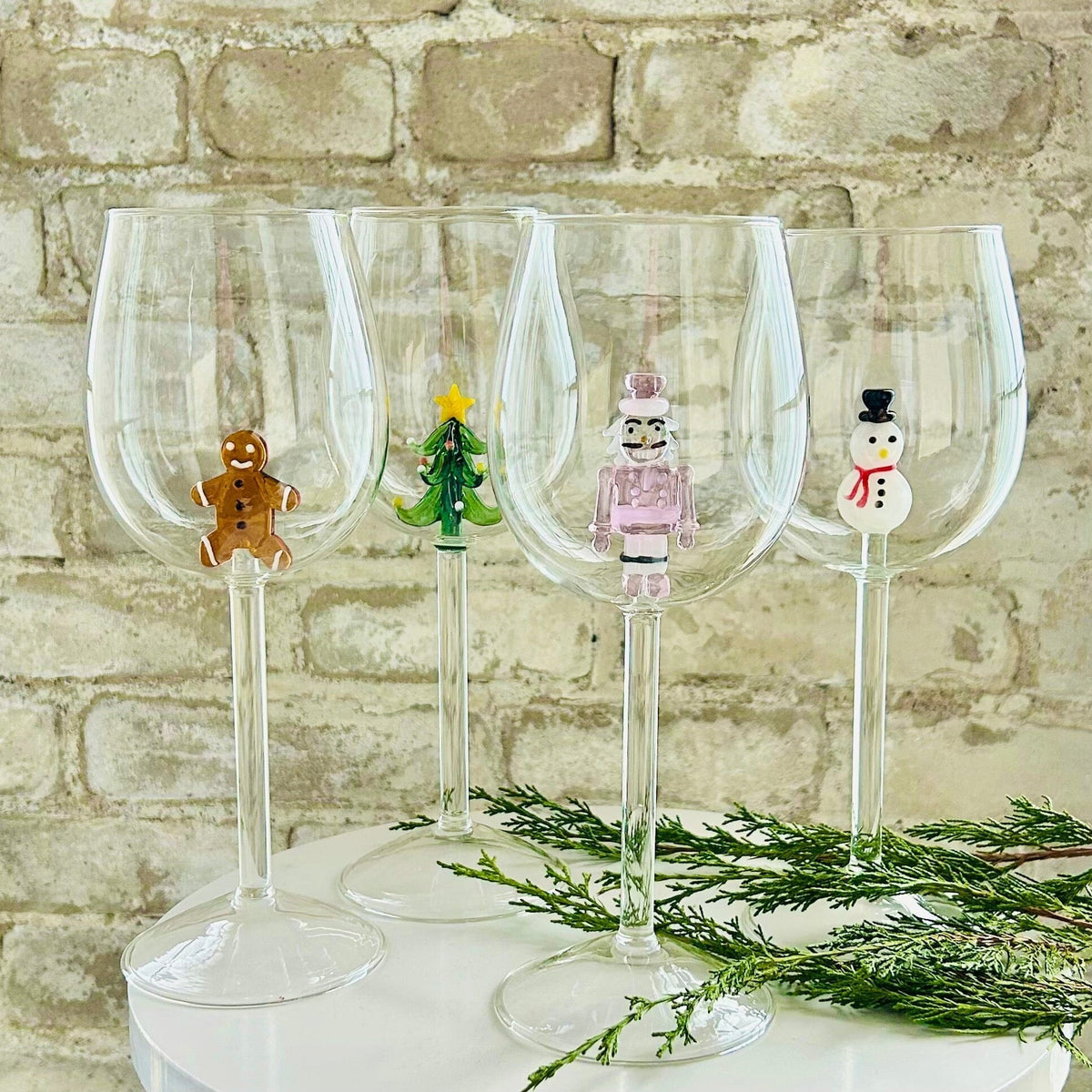Holiday Icon Wine Glass, Nutcracker Creative Co-Op 