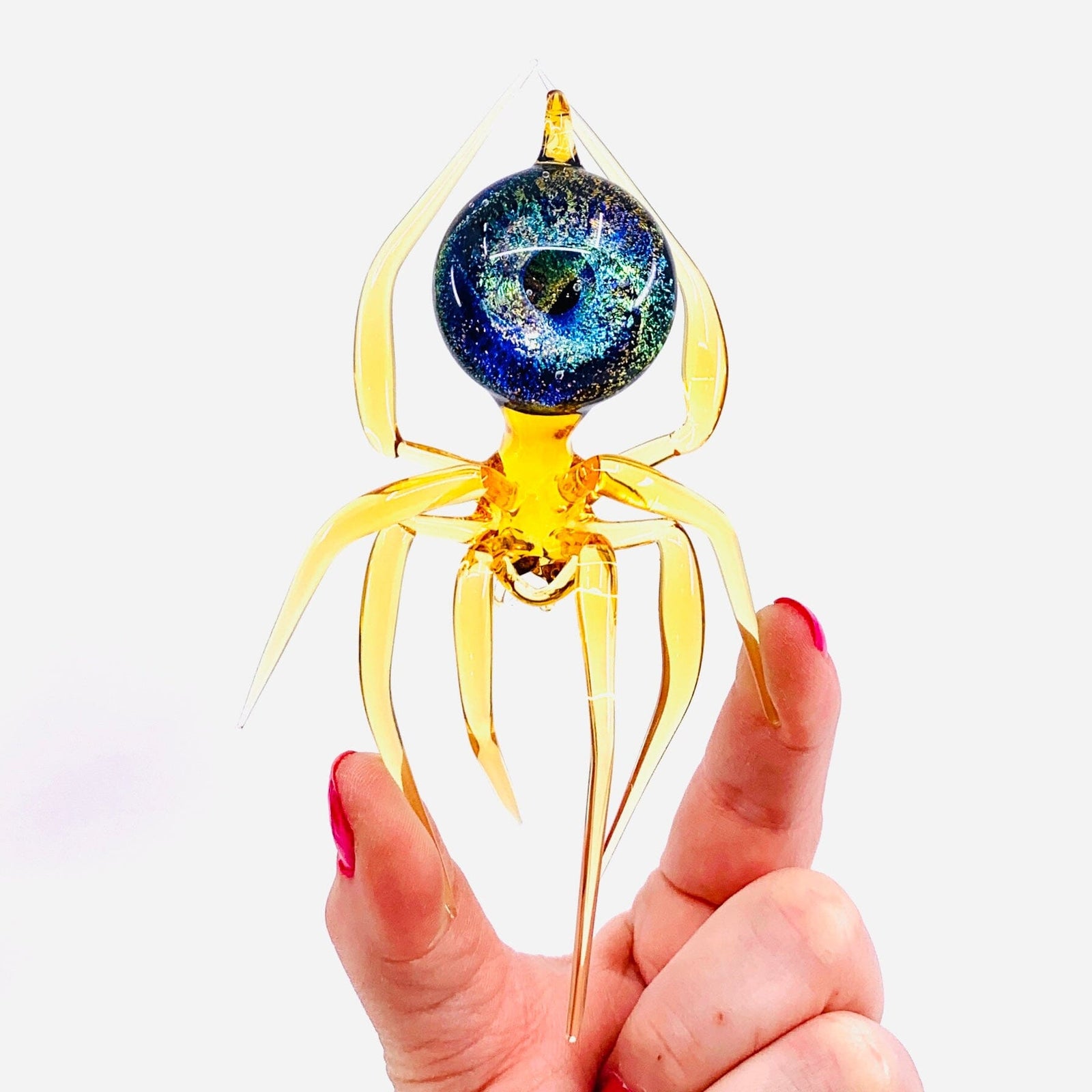 Glass Galaxy Spider Ornament, 37 Ornament WGK Glass Art Inc 