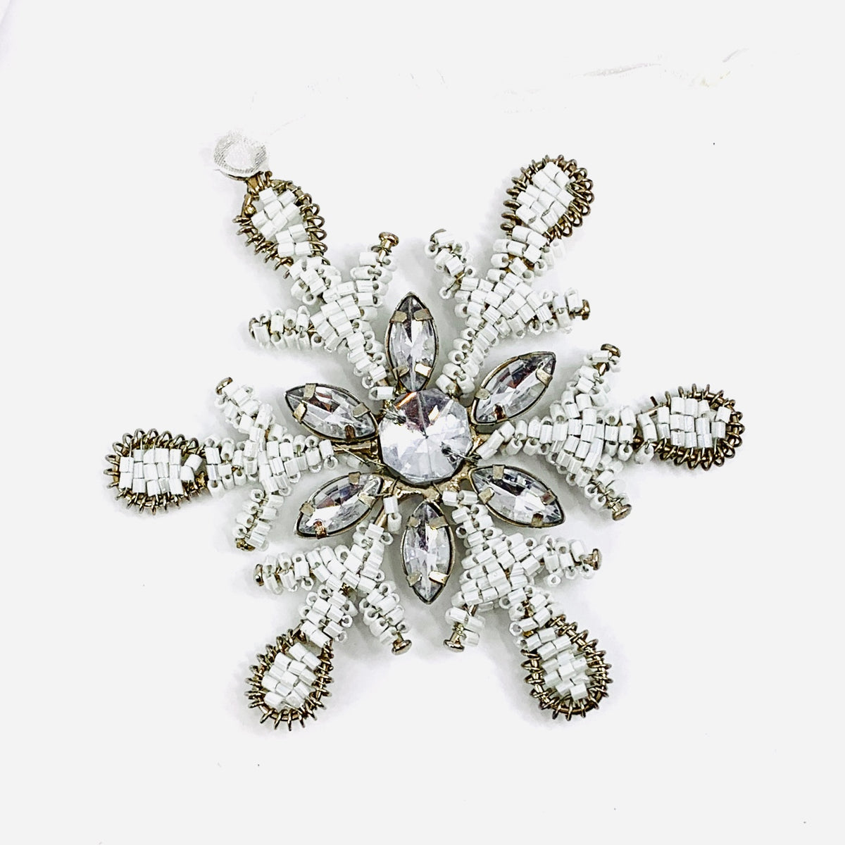 Snowflake Beaded Ornament 9