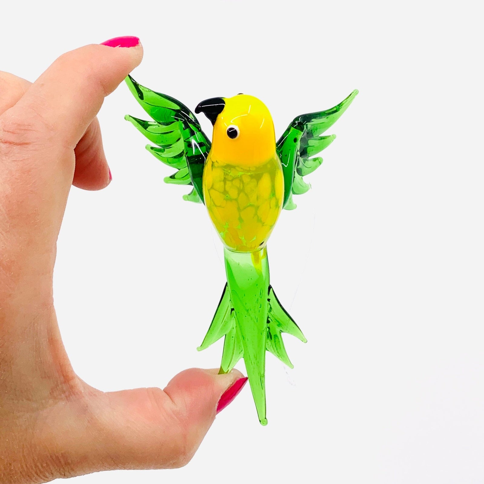 Tropical Bird Ornament, Yellow Miniature C&F Enterprises 