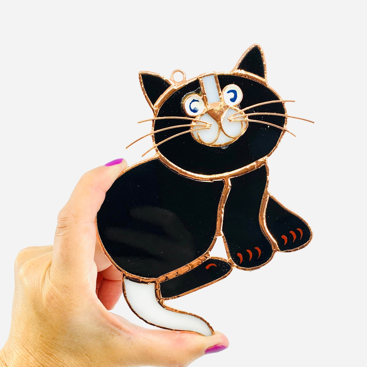 Stained Glass Suncatcher, Black Cat Decor Gift Essentials 