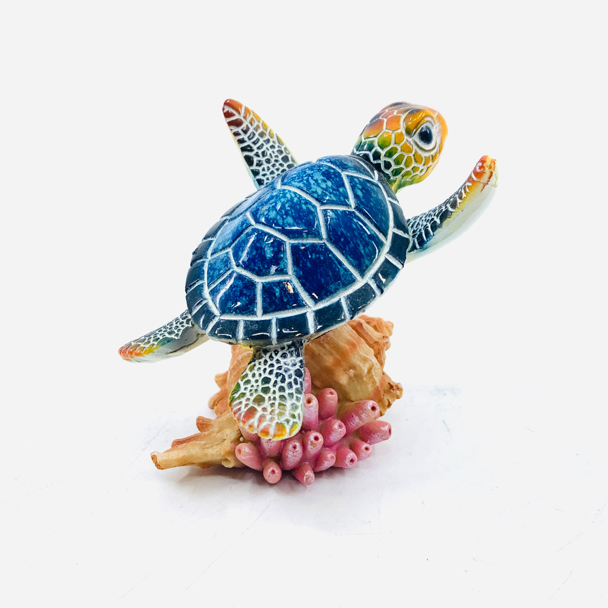 Blue Sea Turtle Bobble-Head Décor