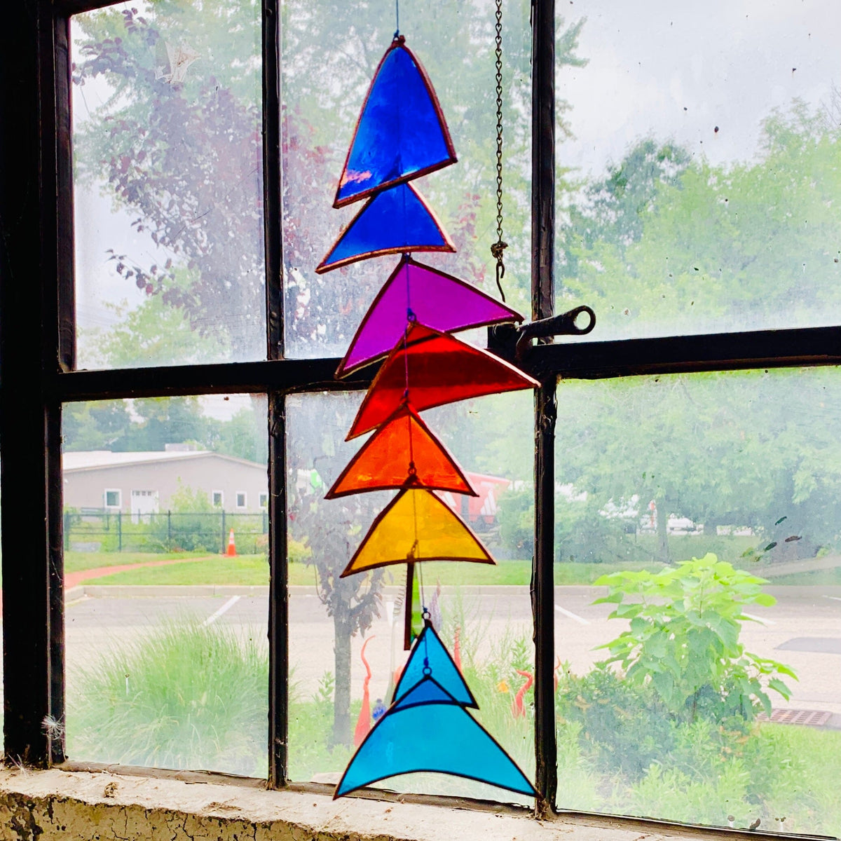 Rainbow Fishbone Glass Wind Chime Chesapeake Bay 