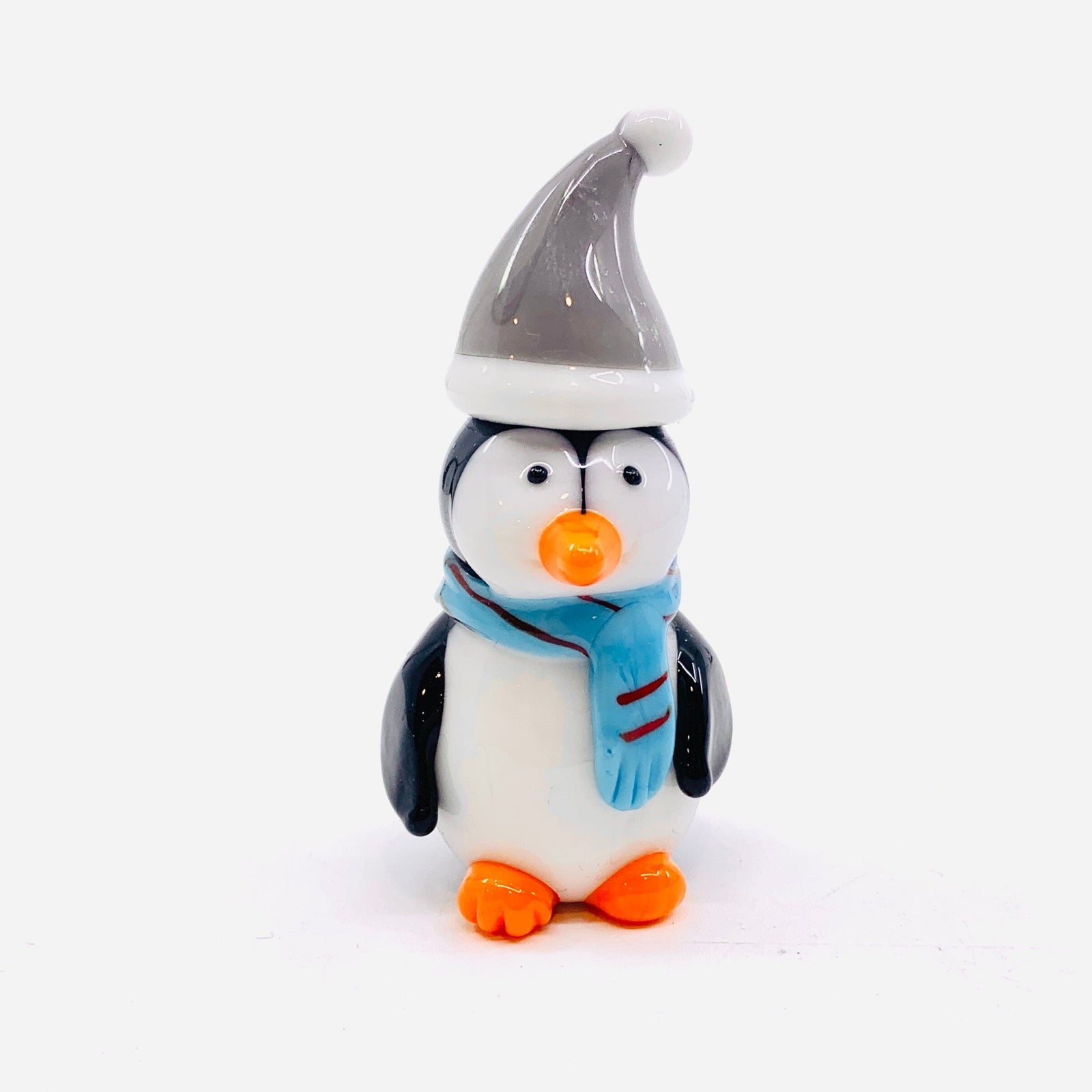 Playful Artglass Penguin, Colin Miniature C&F Enterprises 