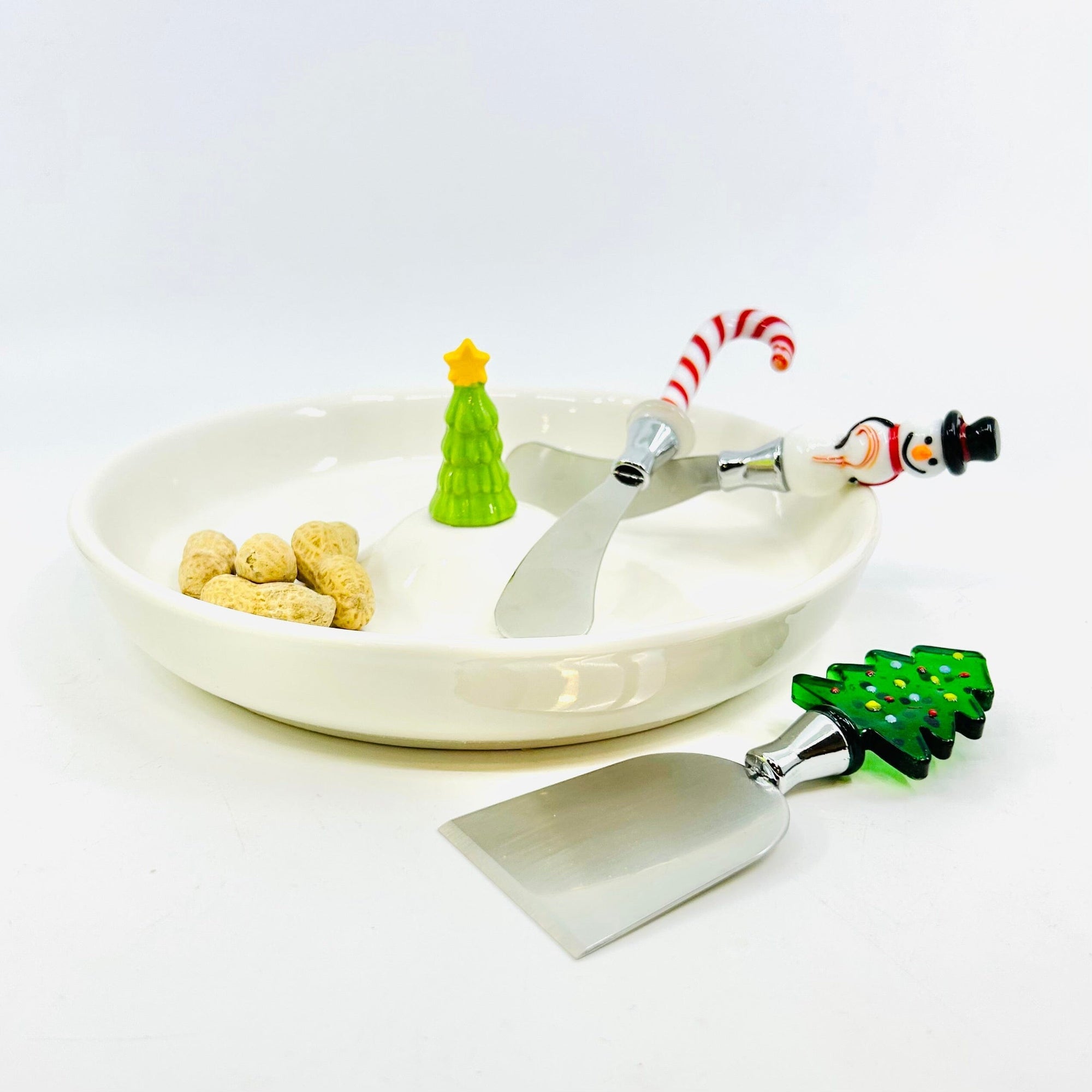 Holiday Glass Spreaders, Candy Cane Decor Creative Co-Op 