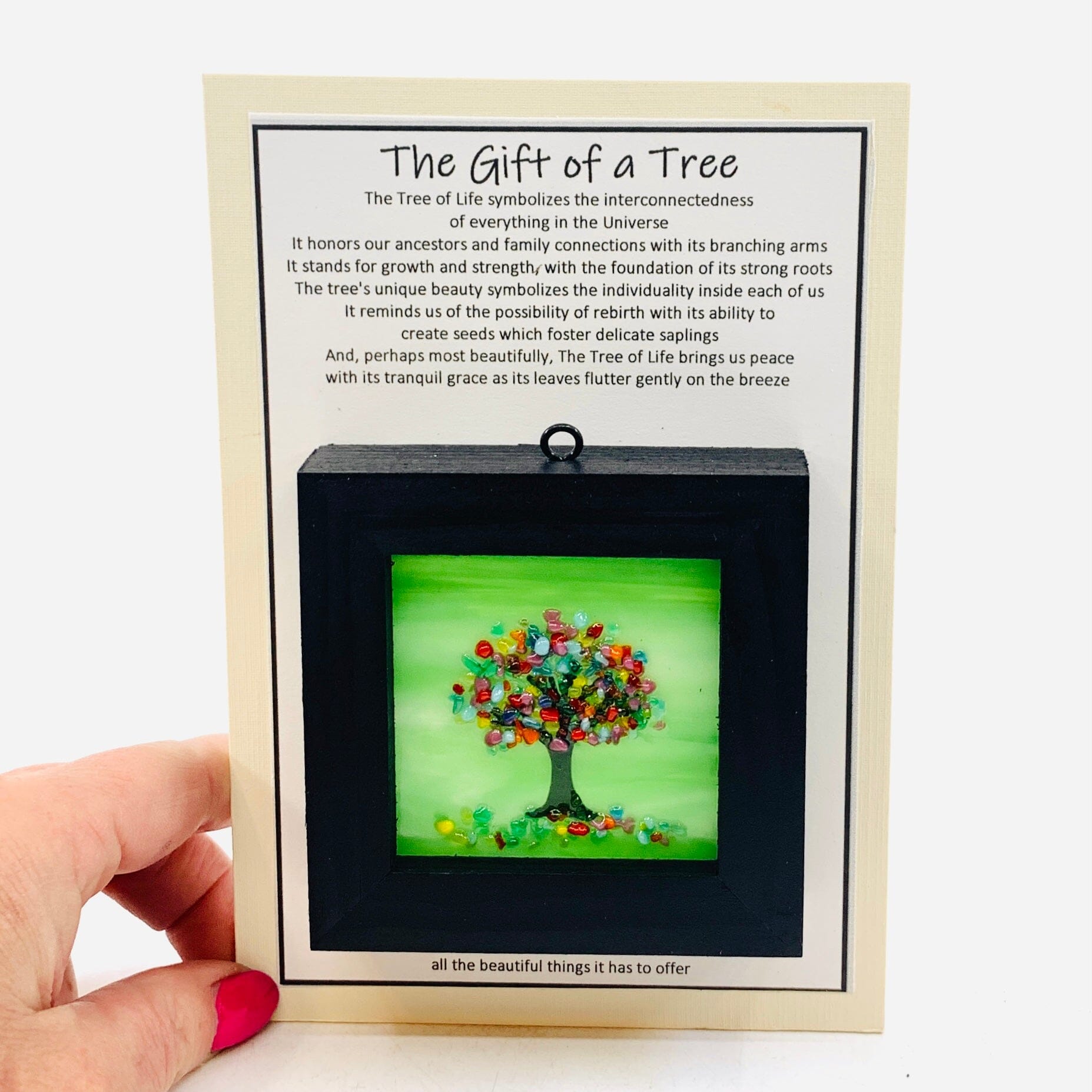 Fused Glass Tree of Life Shadow Box 144 Decor Glimmer Glass Gifts 