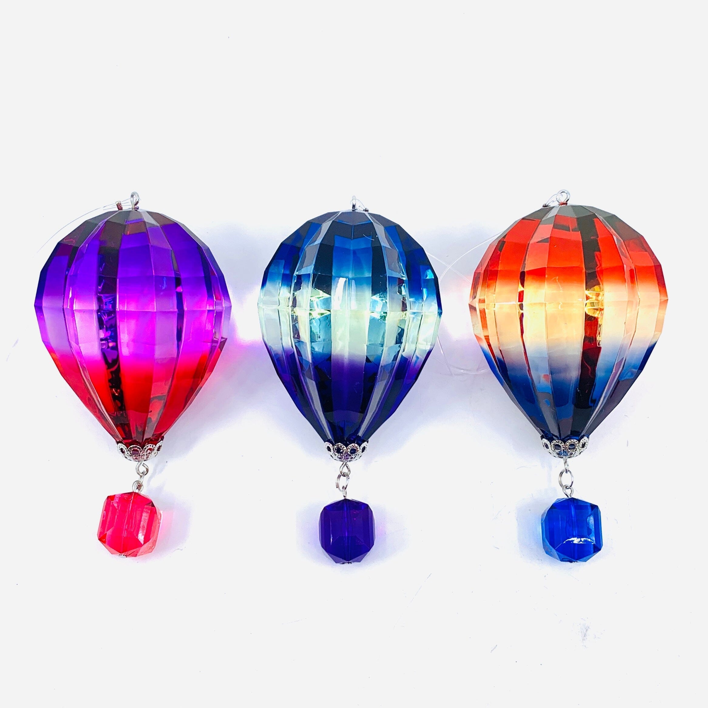 Hot Air Balloon Crystal Ornament, 8 - Luke Adams Glass Blowing Studio