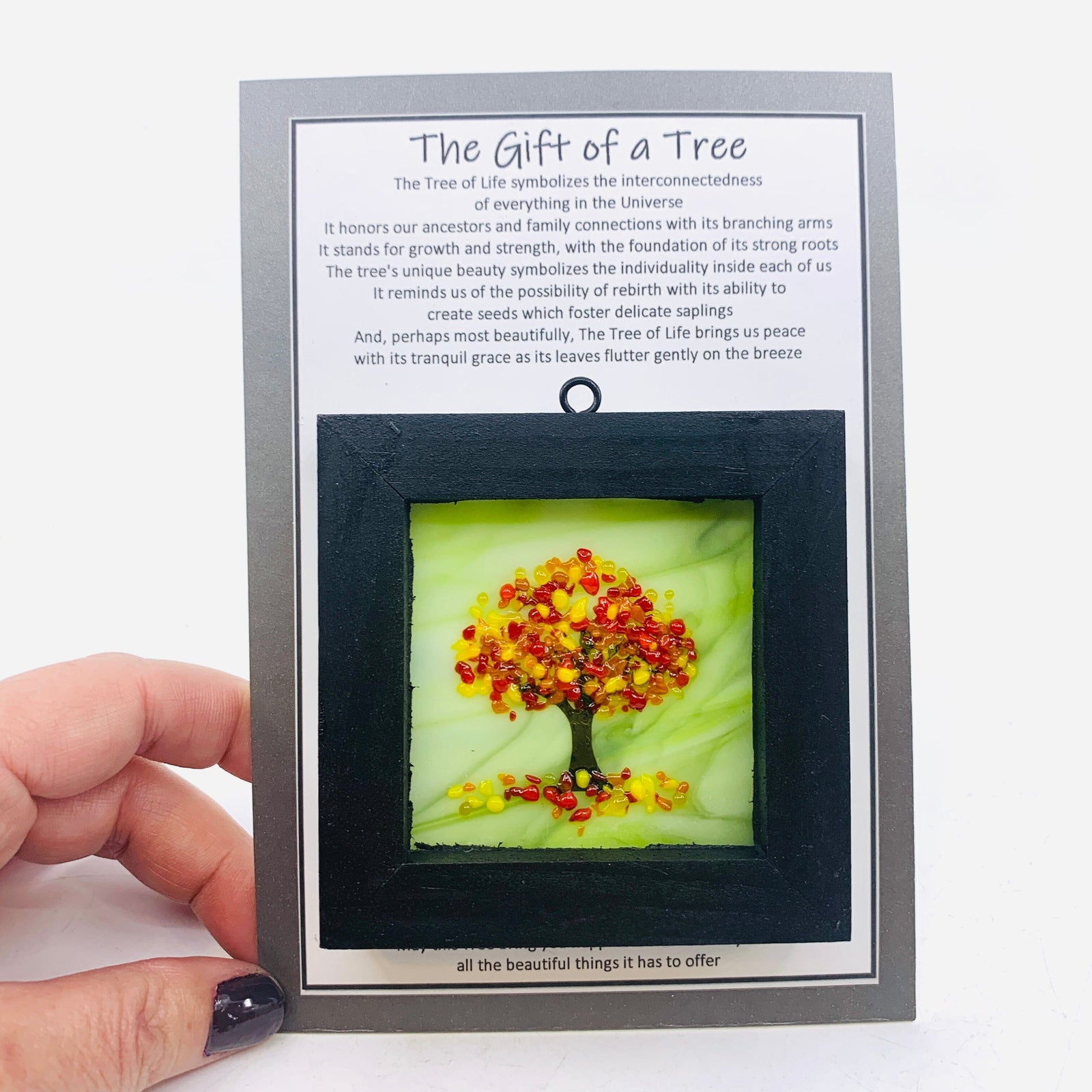 Fused Glass Tree of Life Shadow Box 79 Decor Glimmer Glass Gifts 