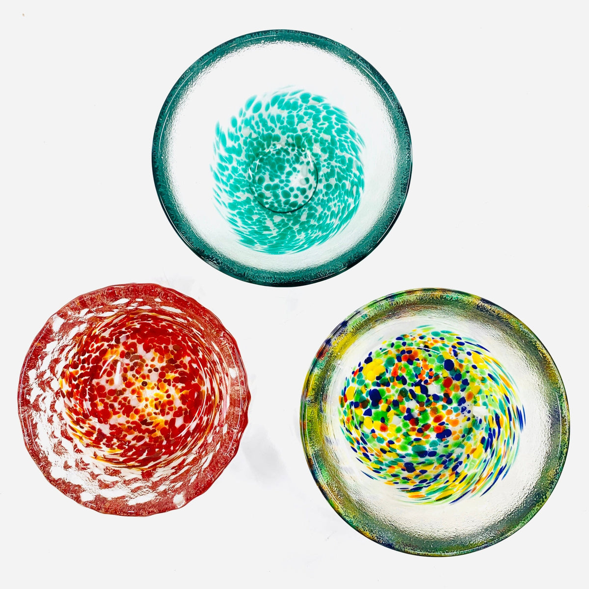 Recycled Glass Confetti Bowls Decor Creative Co-Op 