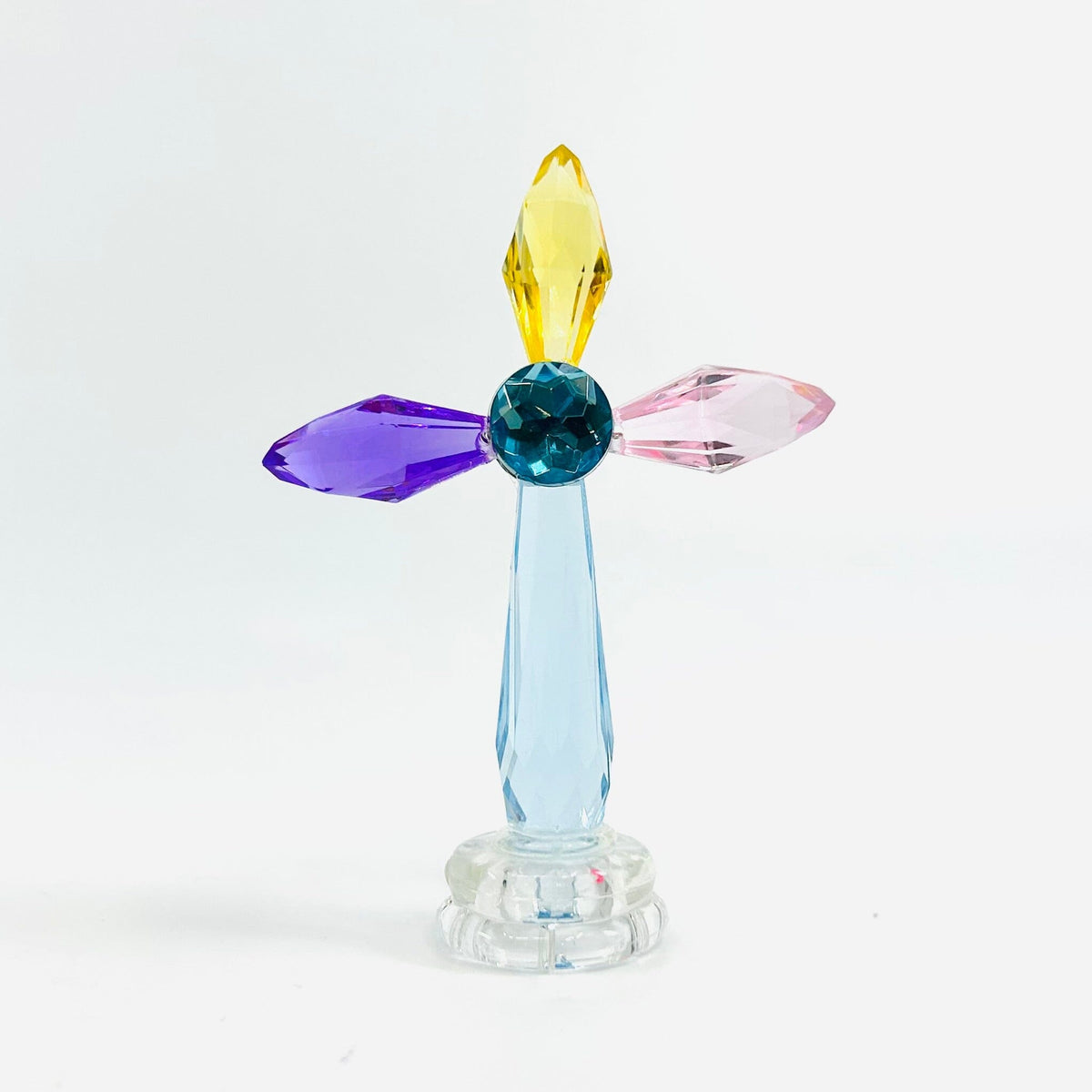 3" Acrylic Standing Cross, Blue Decor GANZ 