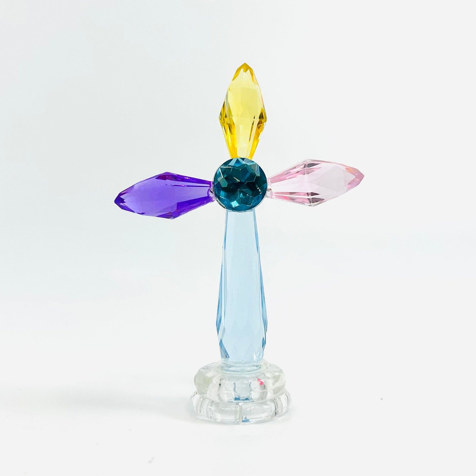 3" Acrylic Standing Cross, Blue Decor GANZ 