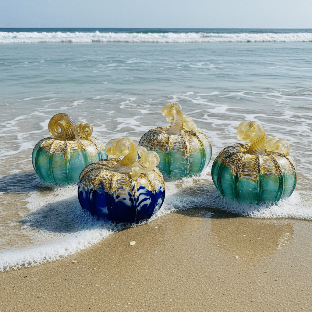Matte Coastal Squat Pumpkin Inspo Luke Adams Glass Blowing Studio 