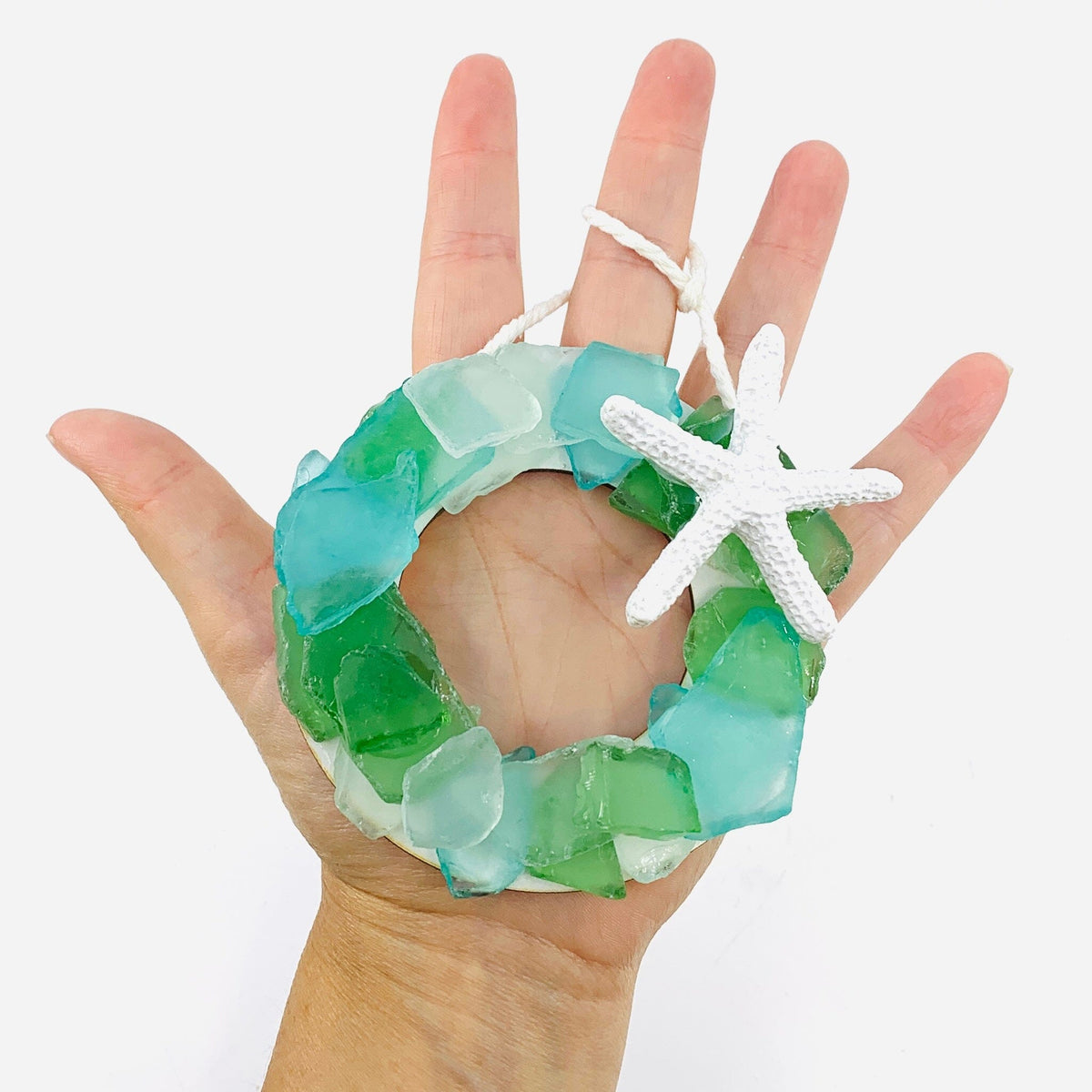 Sea Glass Wreath Ornament Chesapeake Bay 