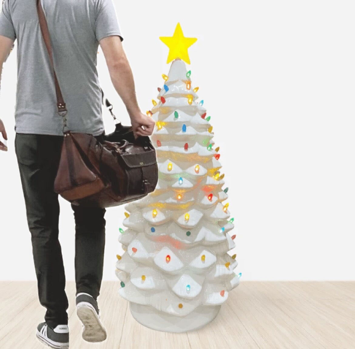 Vintage Bulb Blow Mold 4' Lite - Up Tree One Hundred 80 Degrees 