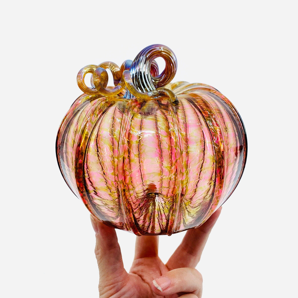 Daily Pumpkin 3811 Fall Mediun Gabby Luke Adams Glass Blowing Studio 