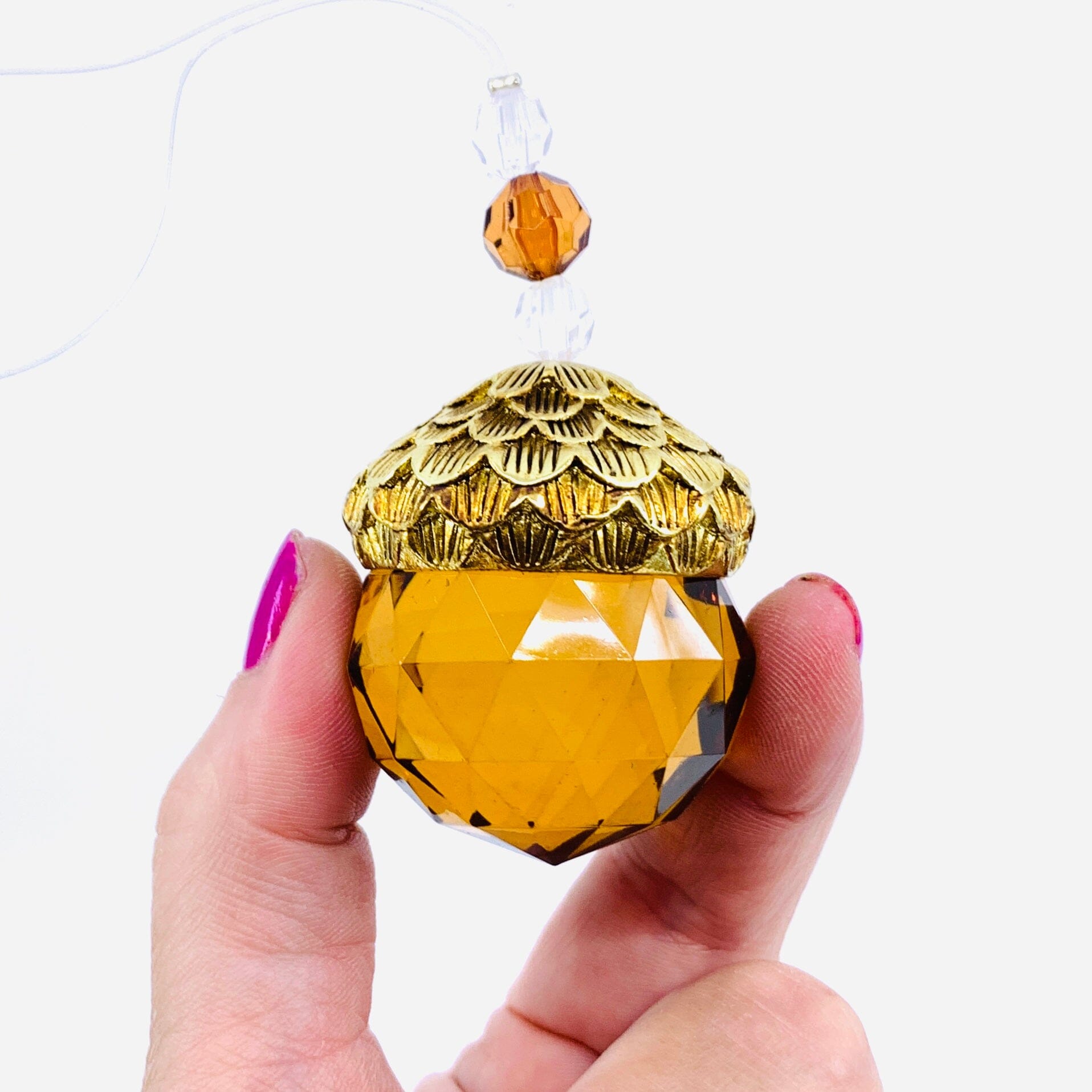 Acorn Crystal Ornament, Brown Ornament GANZ 