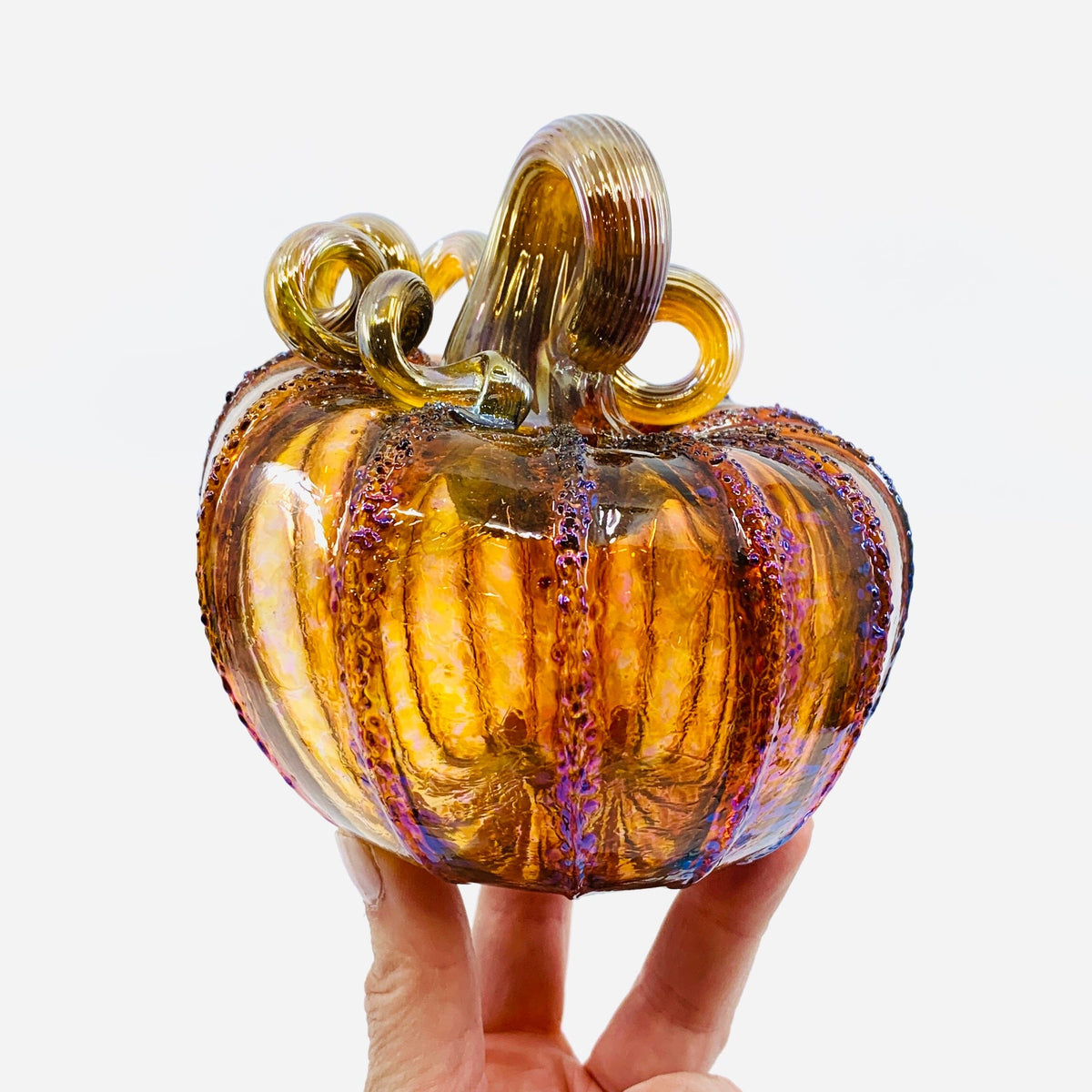 Daily Pumpkin 906 “Oops” Squat Gabby Luke Adams Glass Blowing Studio 