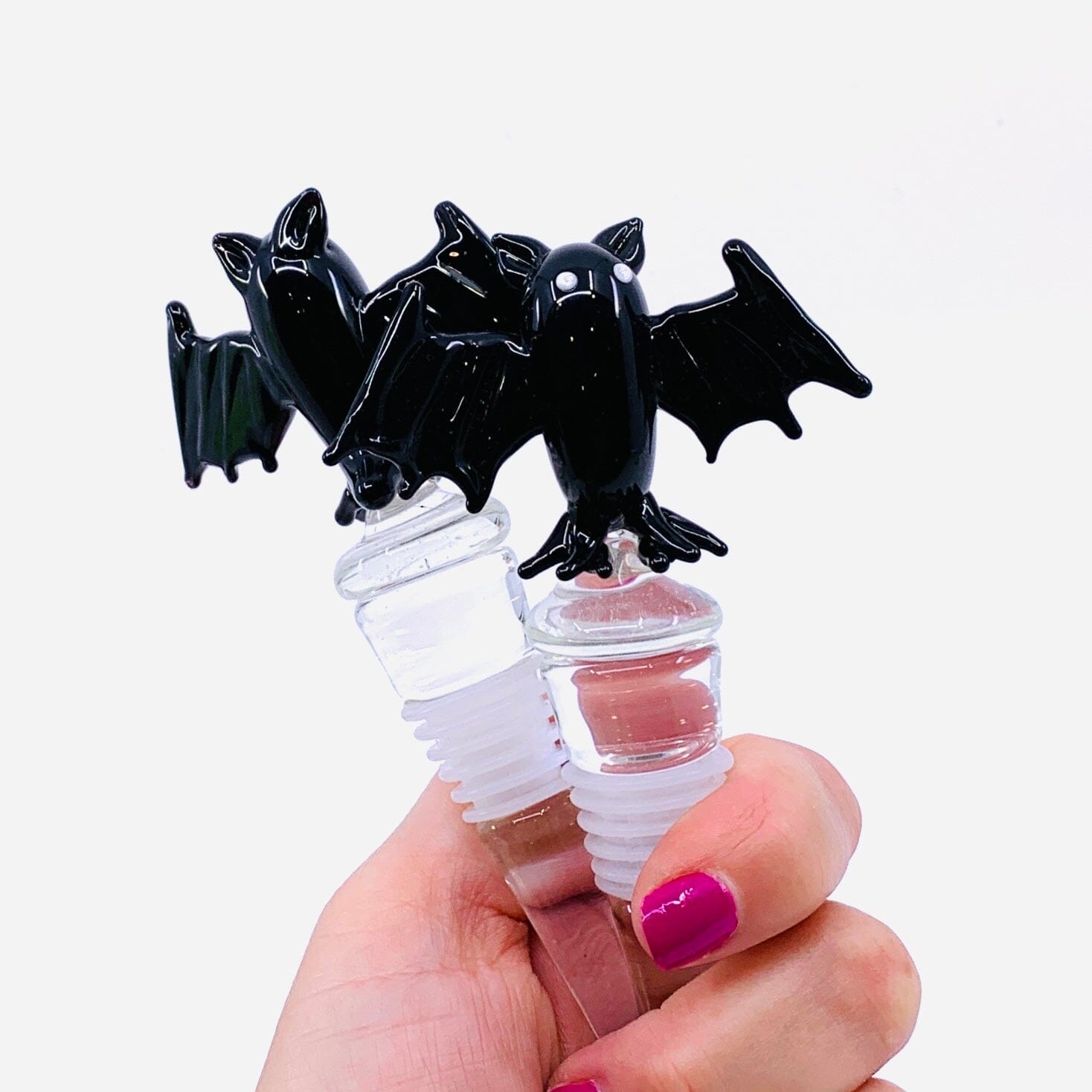 Spooky Glass Bottle Stopper, Bat - 