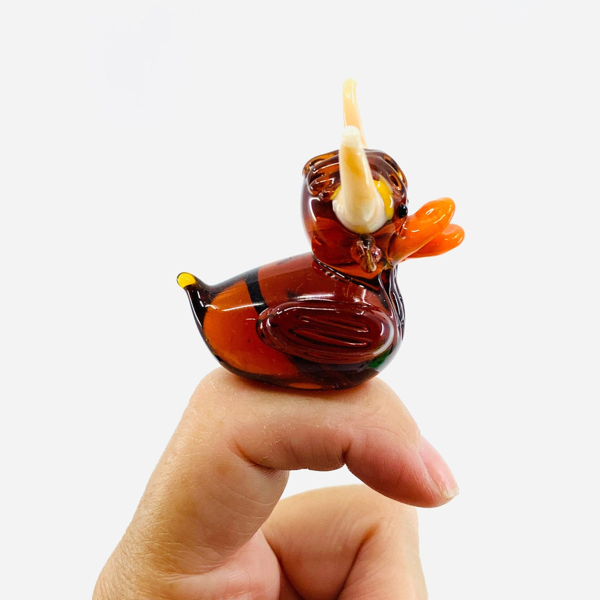 Highland Cow - Mini Glass Rubber Duck Miniature Alex 