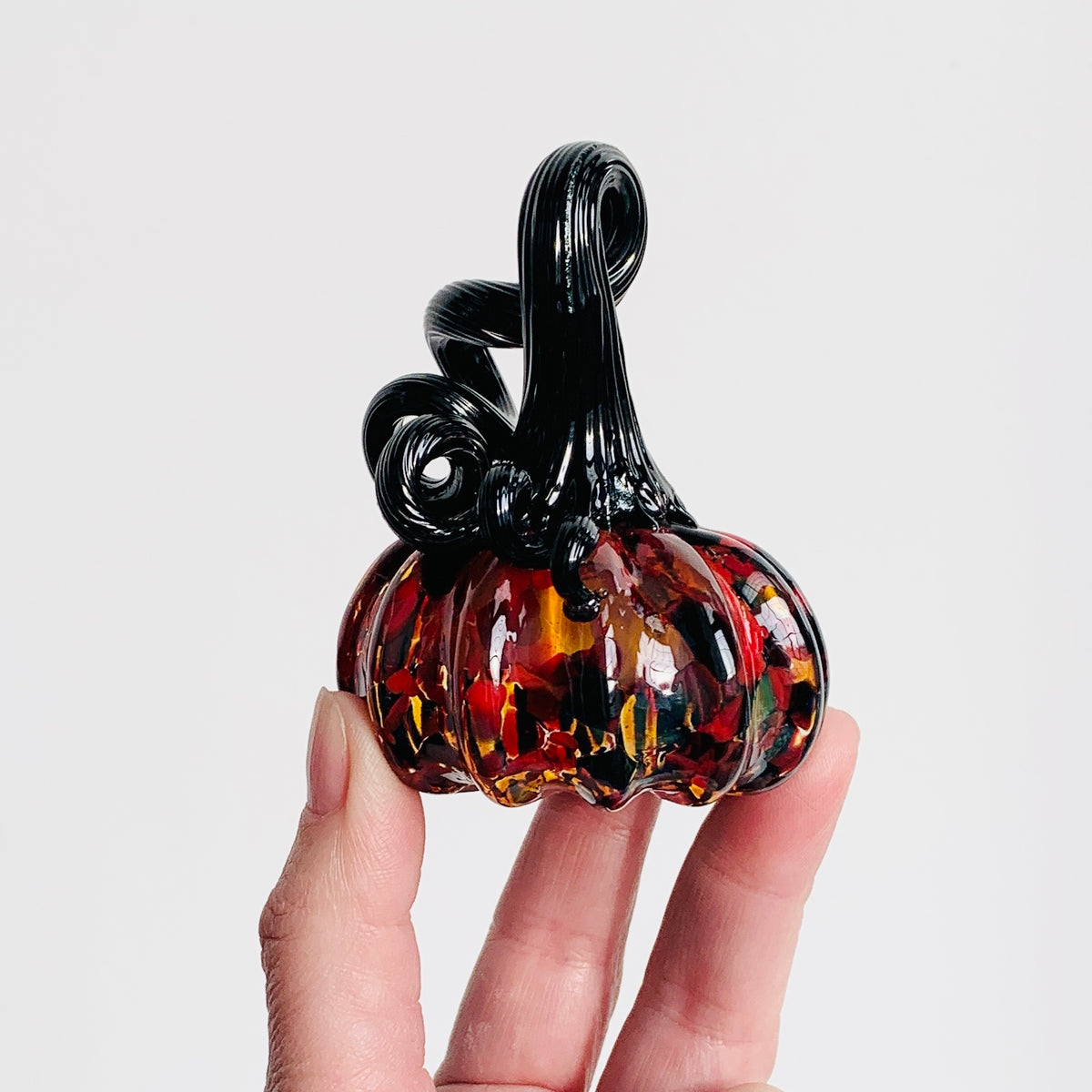 Daily Pumpkin 1306 Mini Paperweight Daily Pumpkin Luke Adams Glass Blowing Studio 