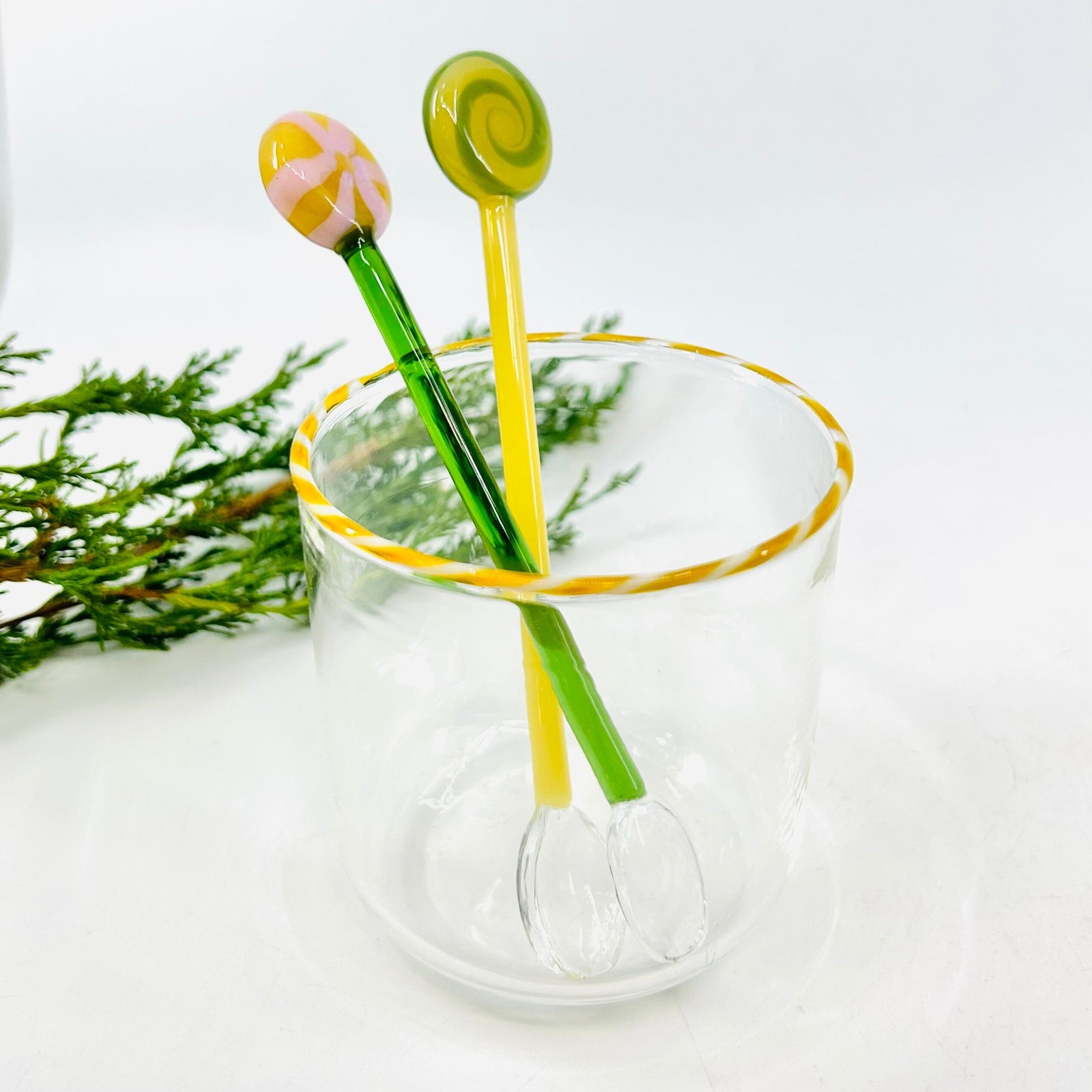 Glass Lollipop Tea Spoons ICHENDORF 