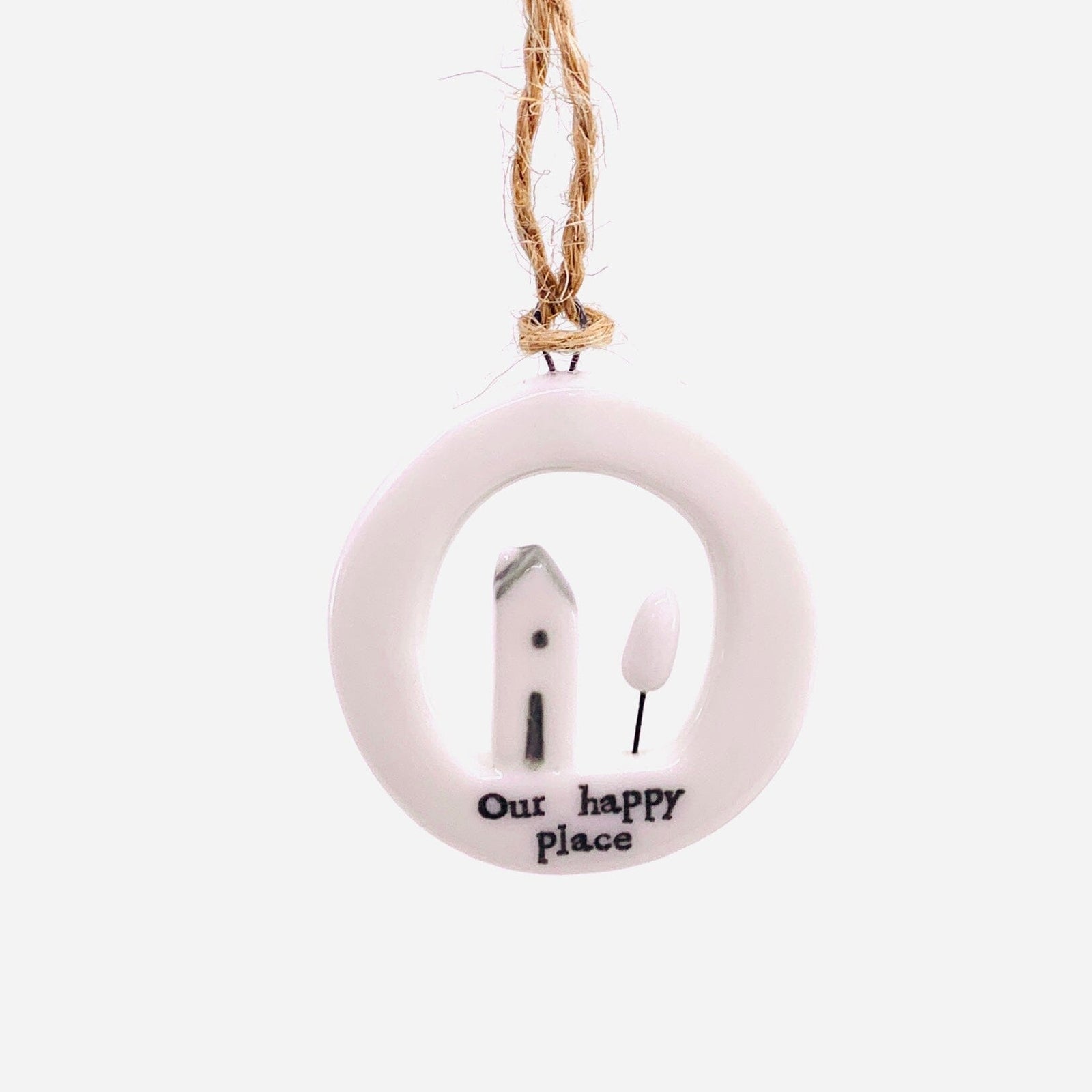Porcelain Ornament, Our Happy Place Ornament Two's Company 