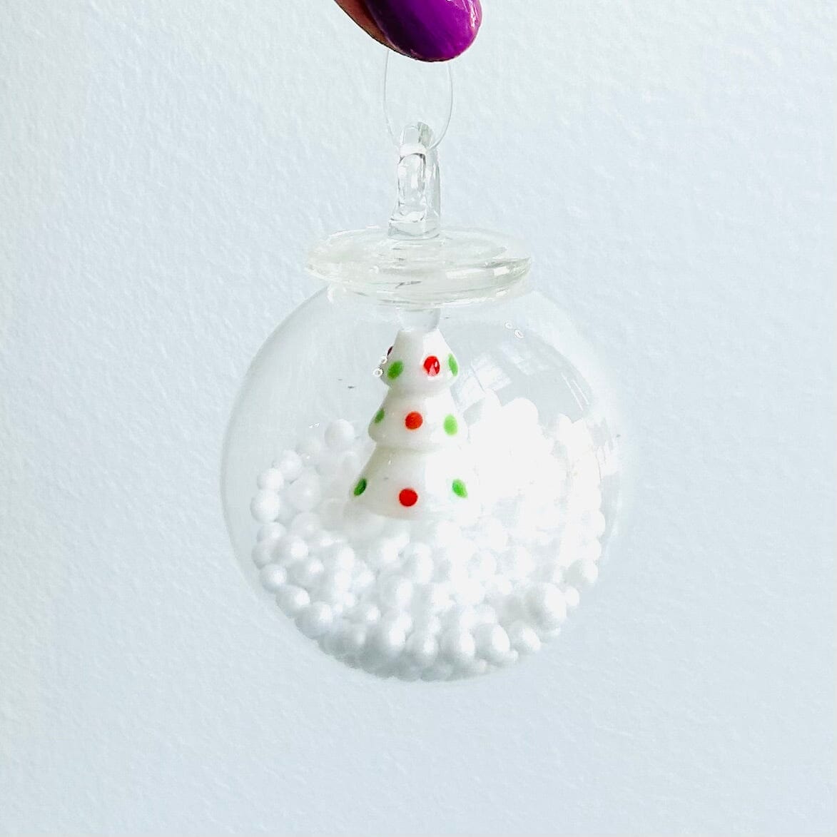 Glass Snow Globe Ornament, Tree Decor Creative Co-op 