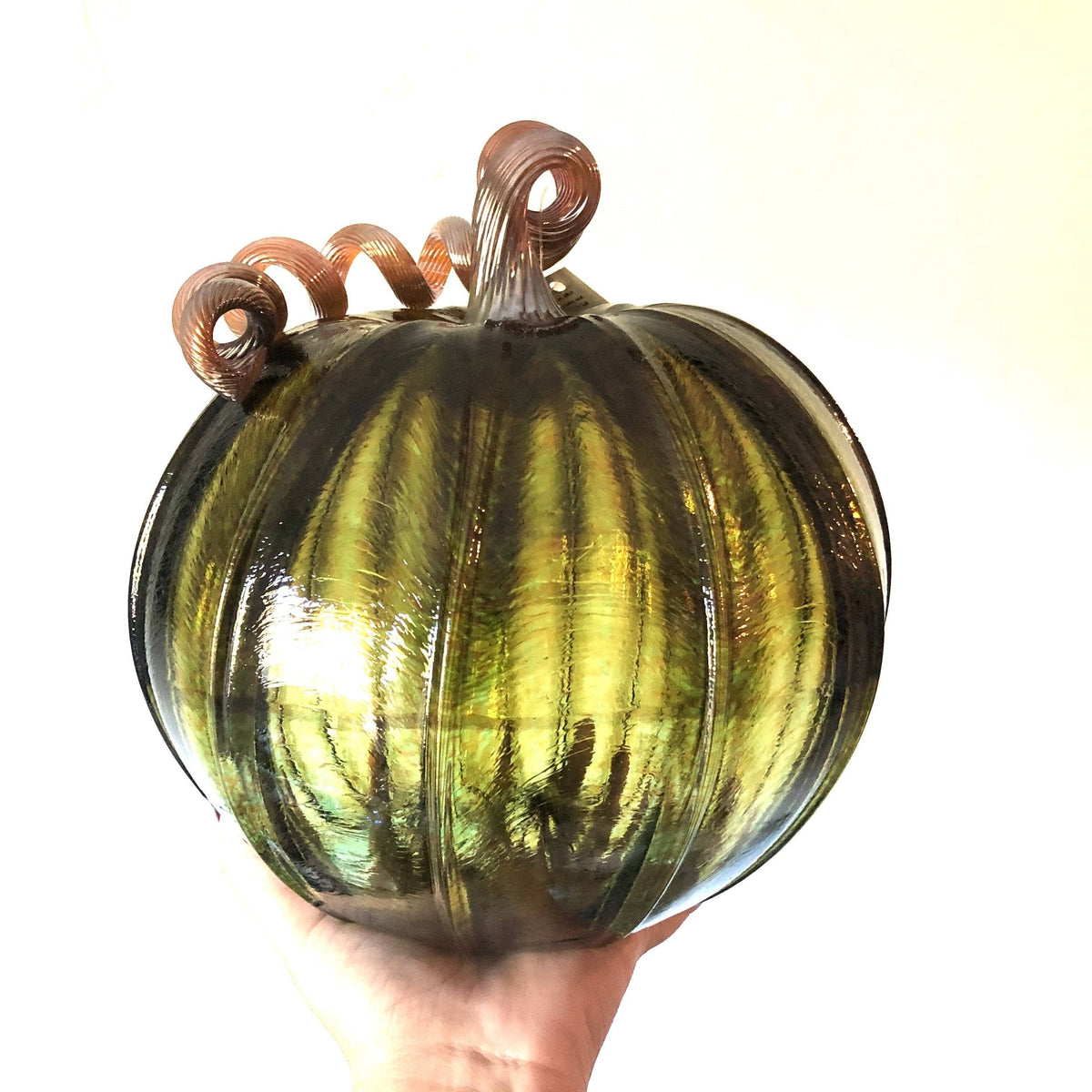 Daily Pumpkin Autumn Green Large Daily Pumpkin Luke Adams Glass Blowing Studio 