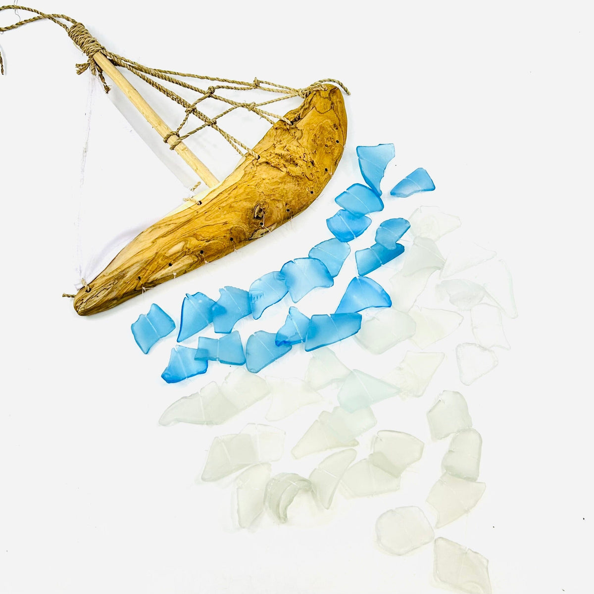 Sea Glass Wind Chime, Sailboat Chesapeake Bay 