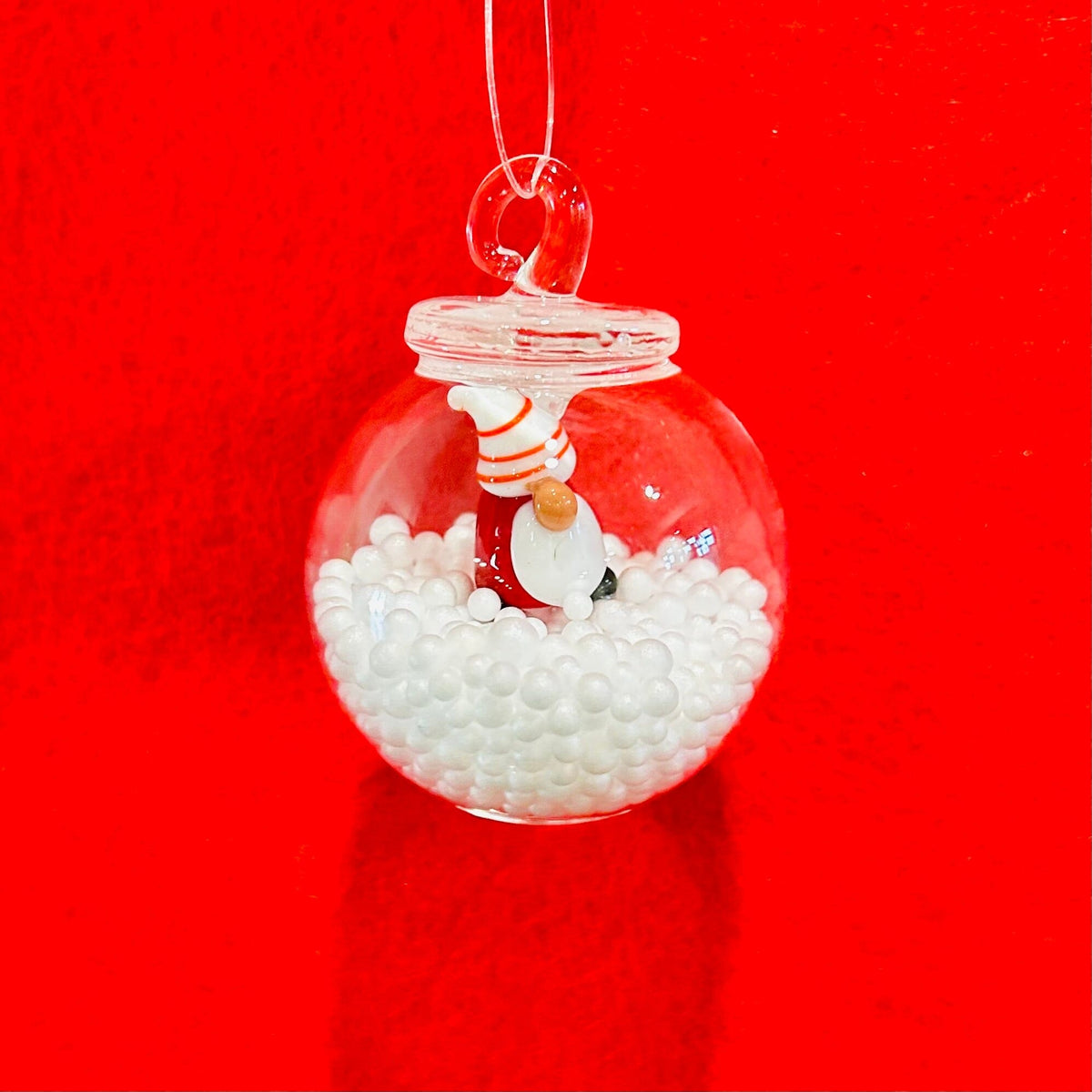 Glass Snow Globe Ornament, Gnome Decor Creative Co-op 