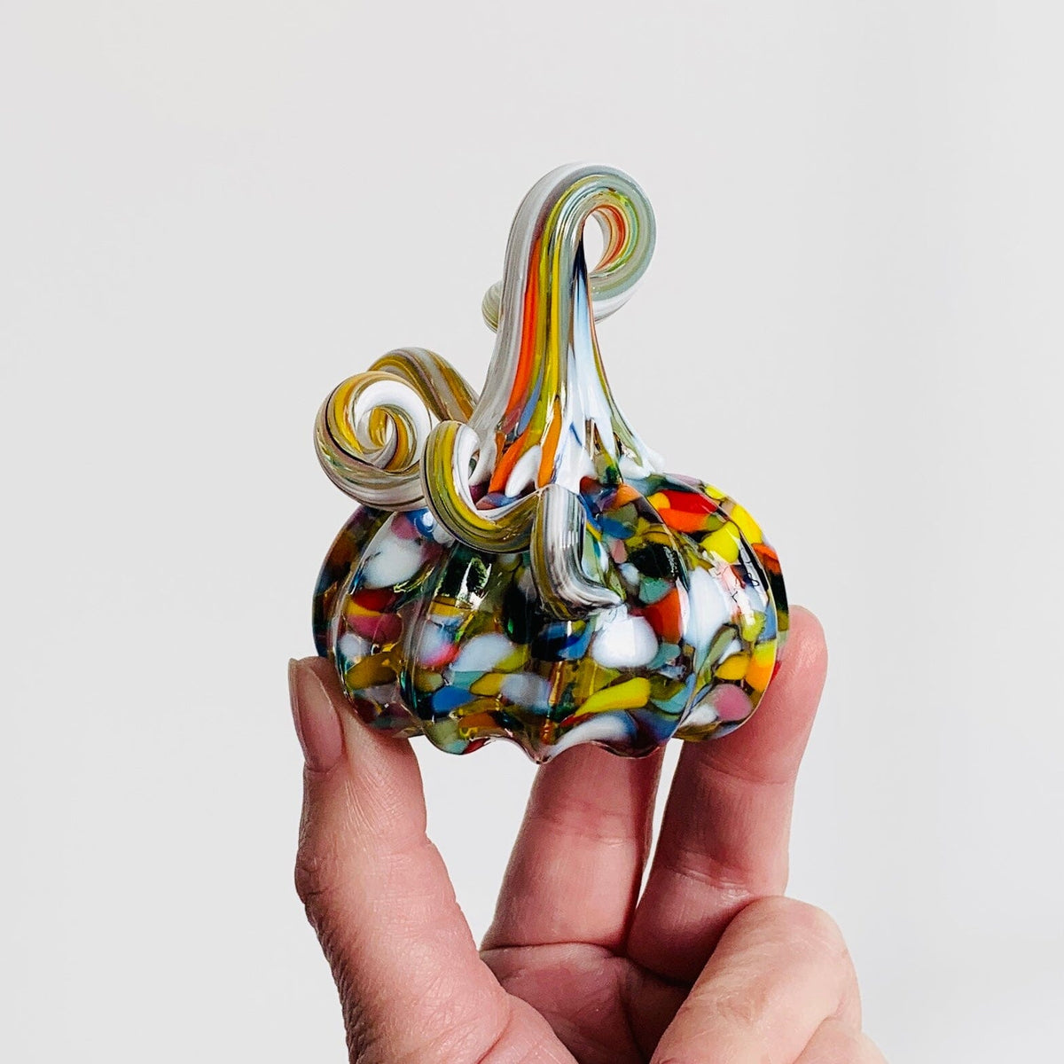 Daily Pumpkin 1309 Mini Paperweight Daily Pumpkin Luke Adams Glass Blowing Studio 