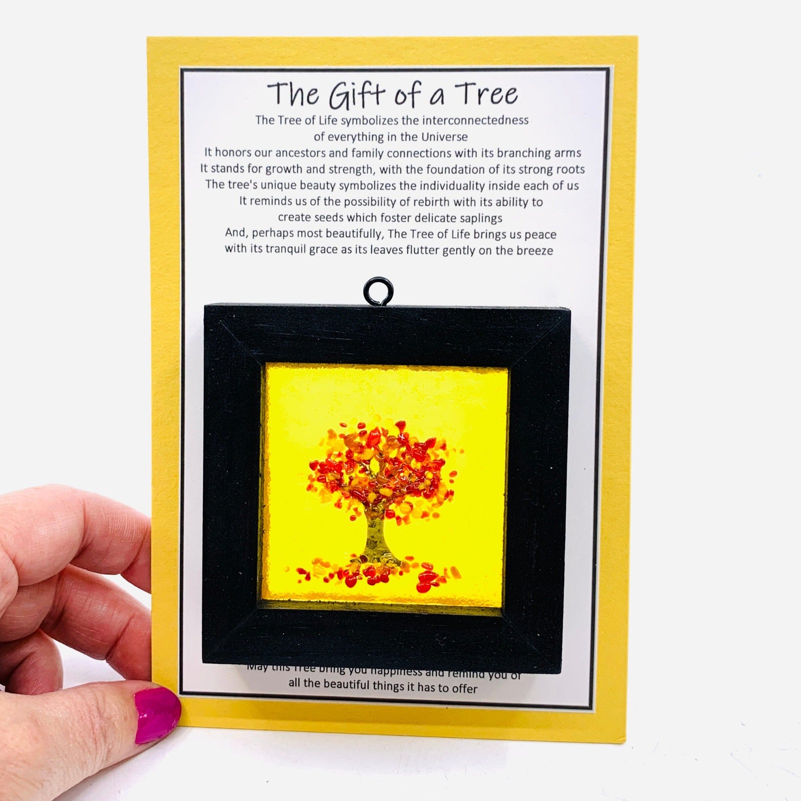 Fused Glass Tree of Life Shadow Box 26 Decor Glimmer Glass Gifts 