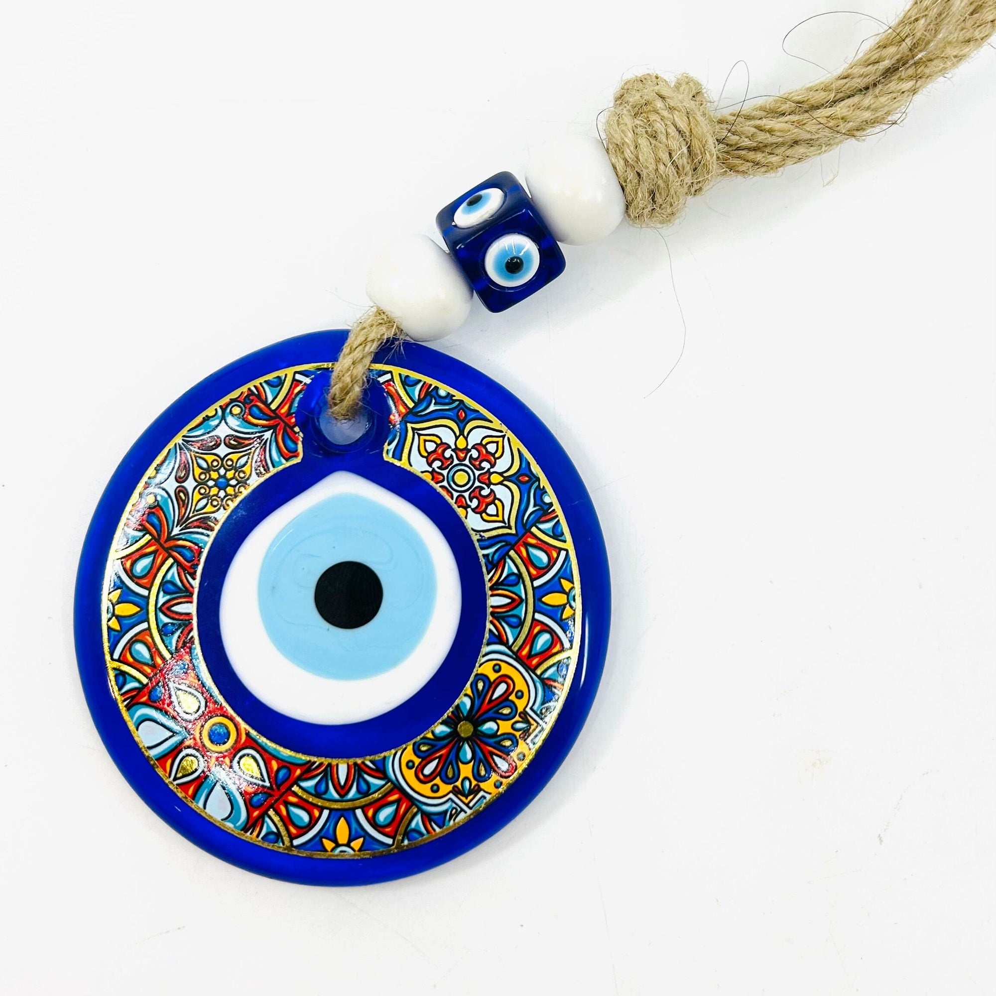 Glass Evil Eye Wall Hanger/Suncatcher 2 Natto USA 