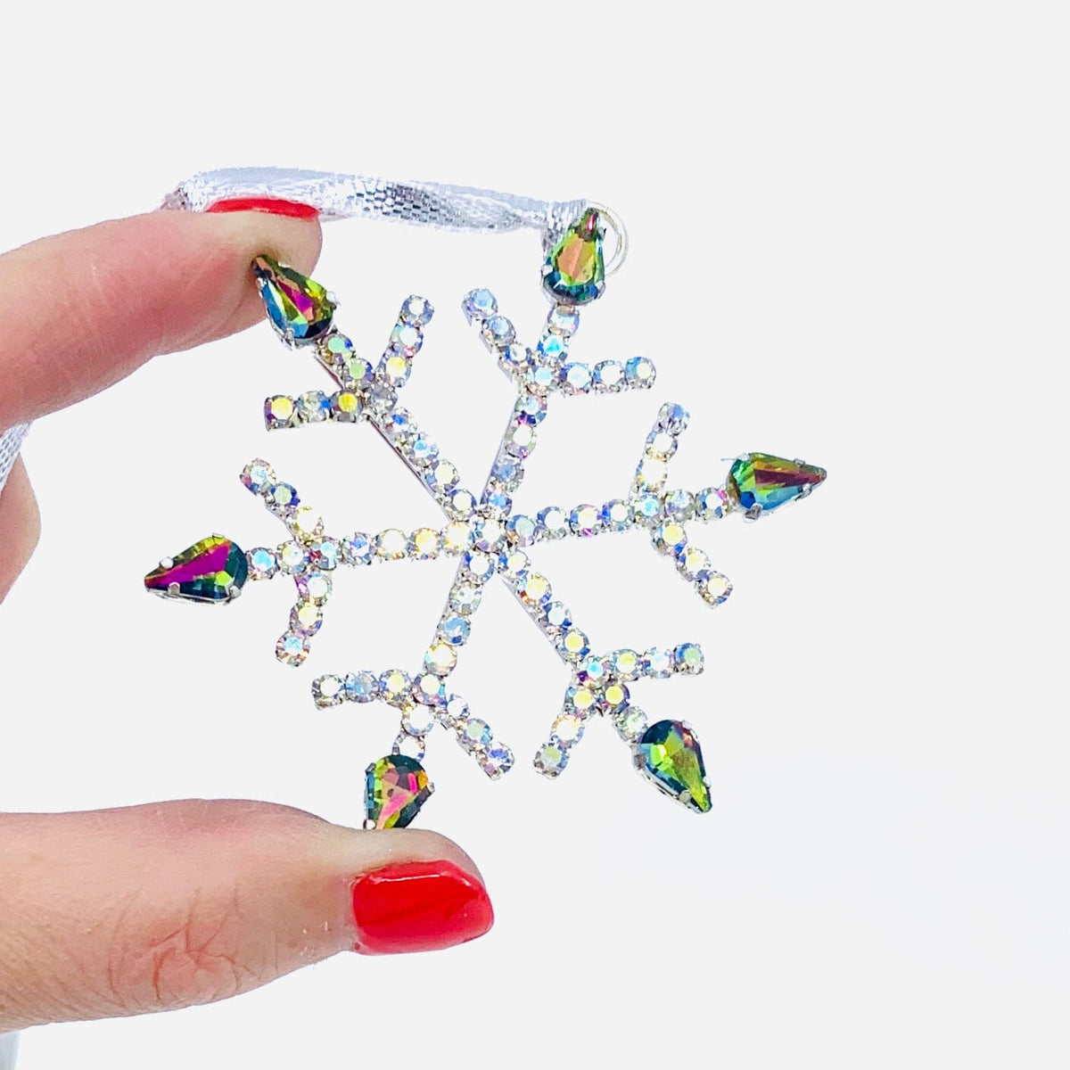 Jewel Rhinestone Snowflake Ornament, Small Oak Street 