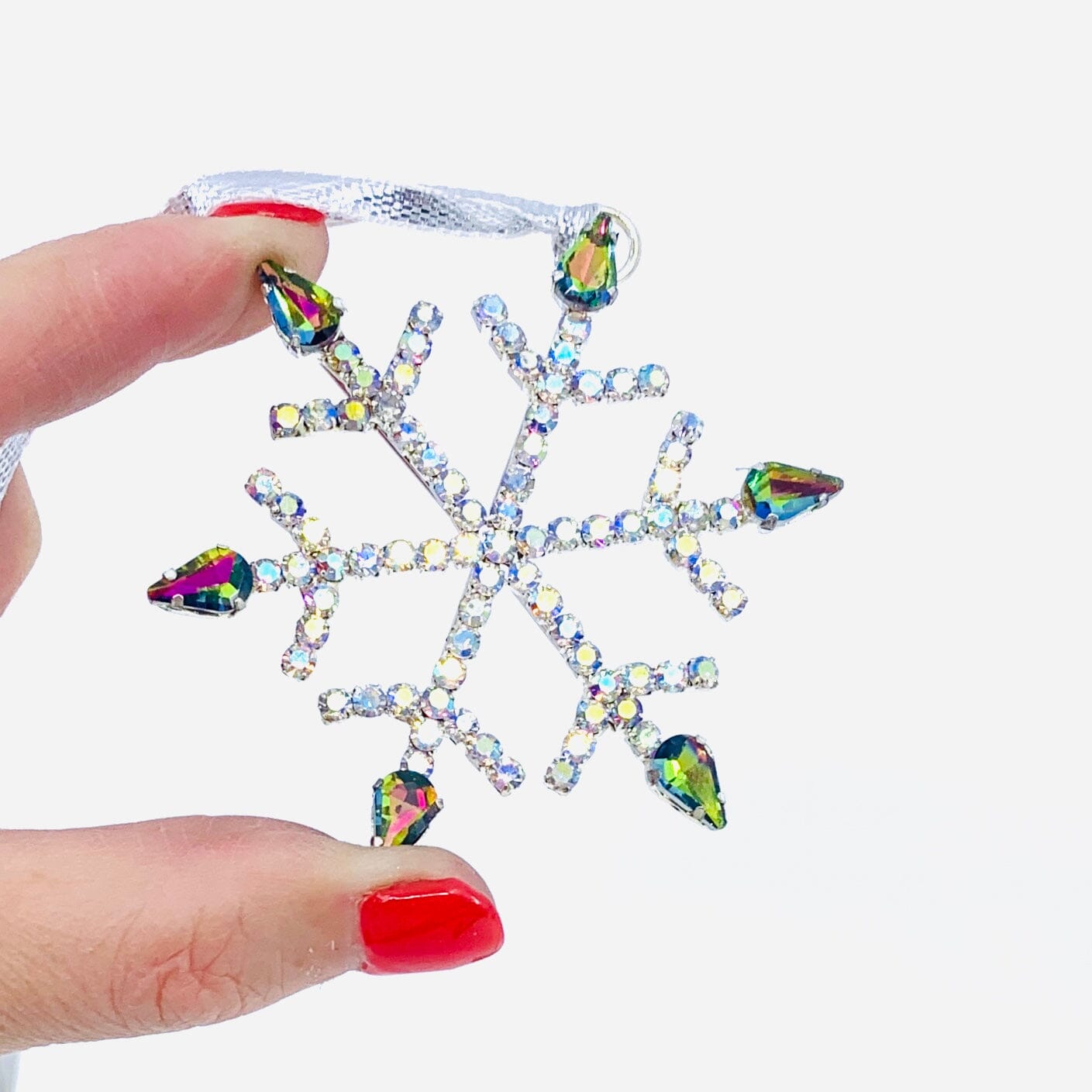 Jewel Rhinestone Snowflake Ornament, Small Oak Street 