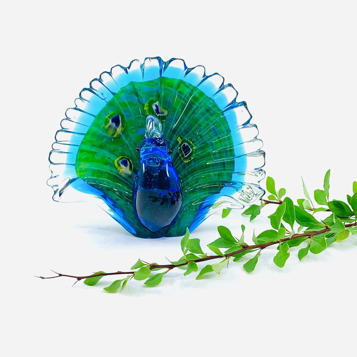 Peacock Fan-Tail Paperweight