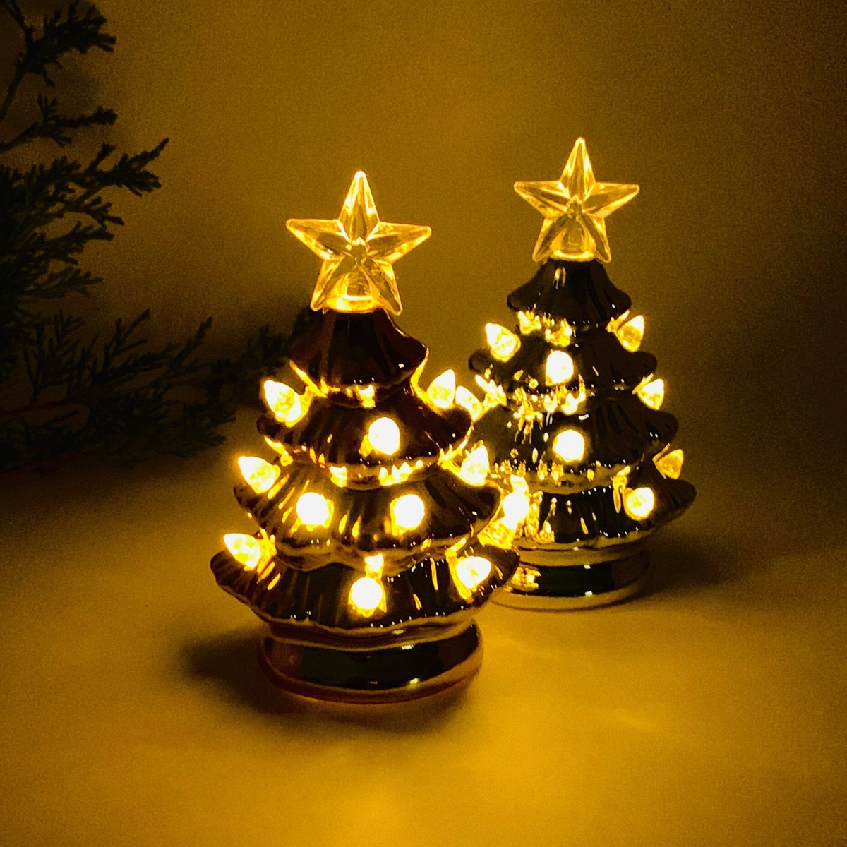 Metallic Lite-Up Tree, Warm Gold One Hundred 80 Degrees 