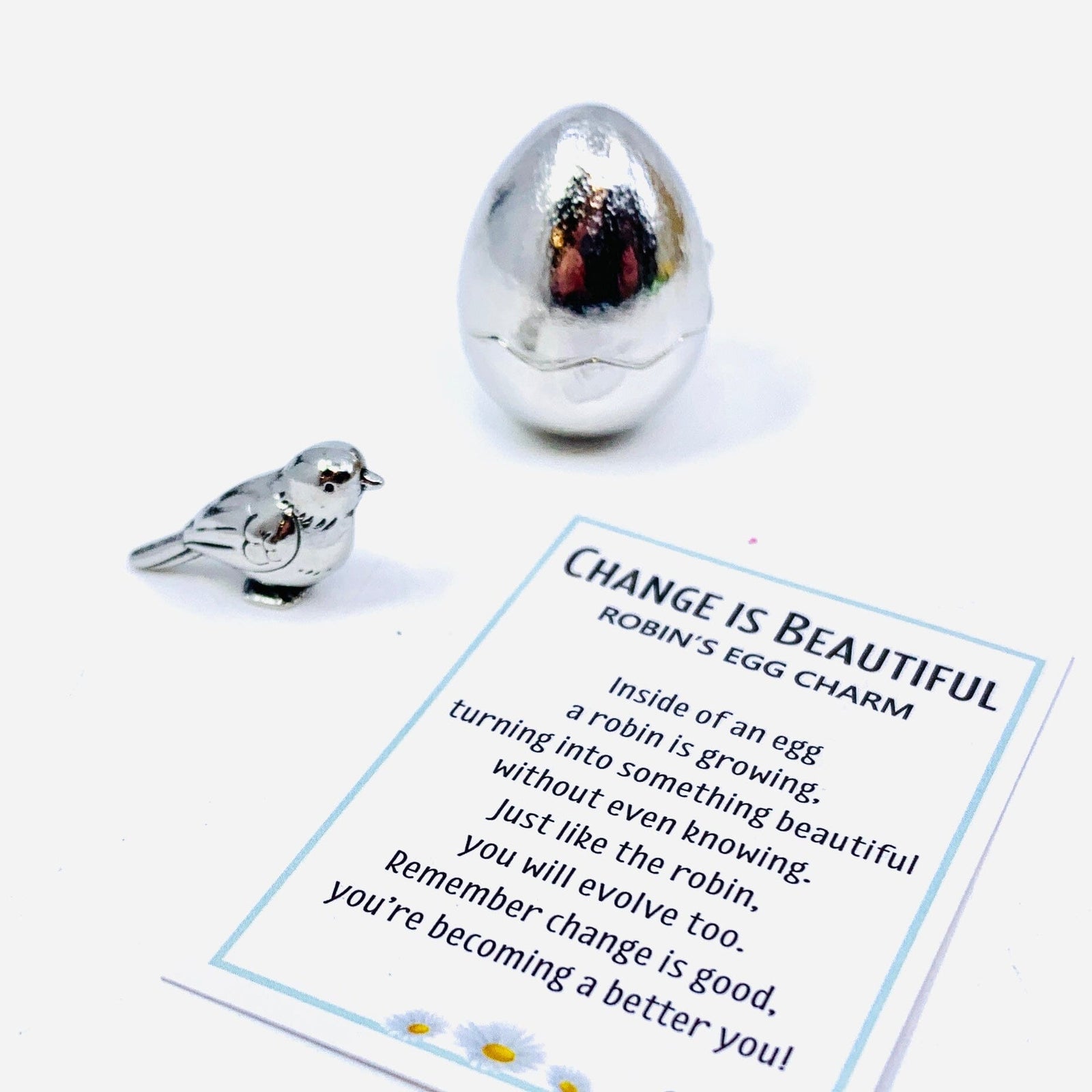 The Change is Beautiful Robin's Egg Charm - PT 43 Miniature GANZ 