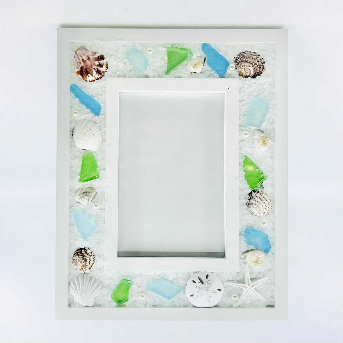 Coastal Shell Picture Frame, Small 4X6 Decor Chesapeake Bay 