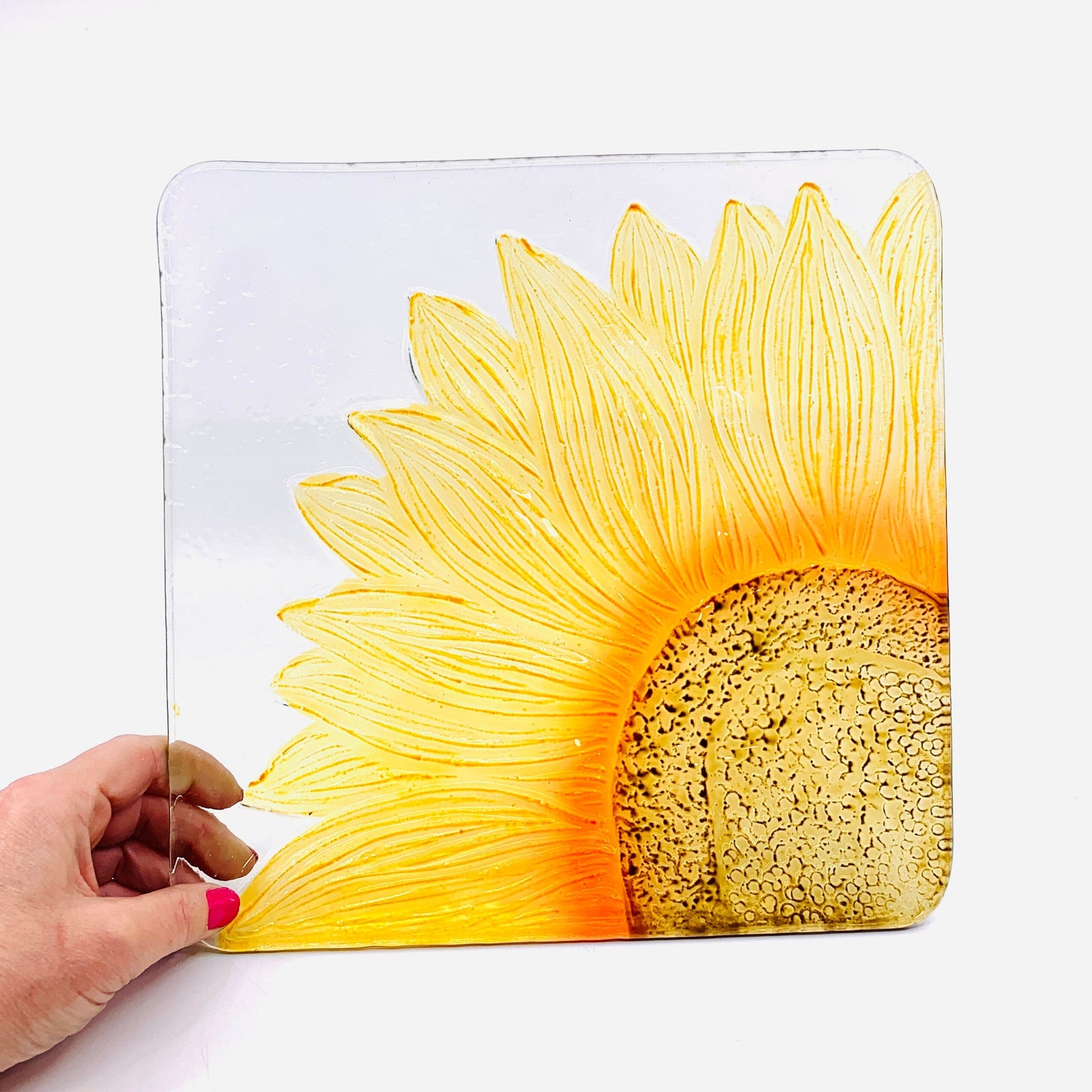 Glass Fusion Plate, Sunflower 32 Decor Boston International, INC 