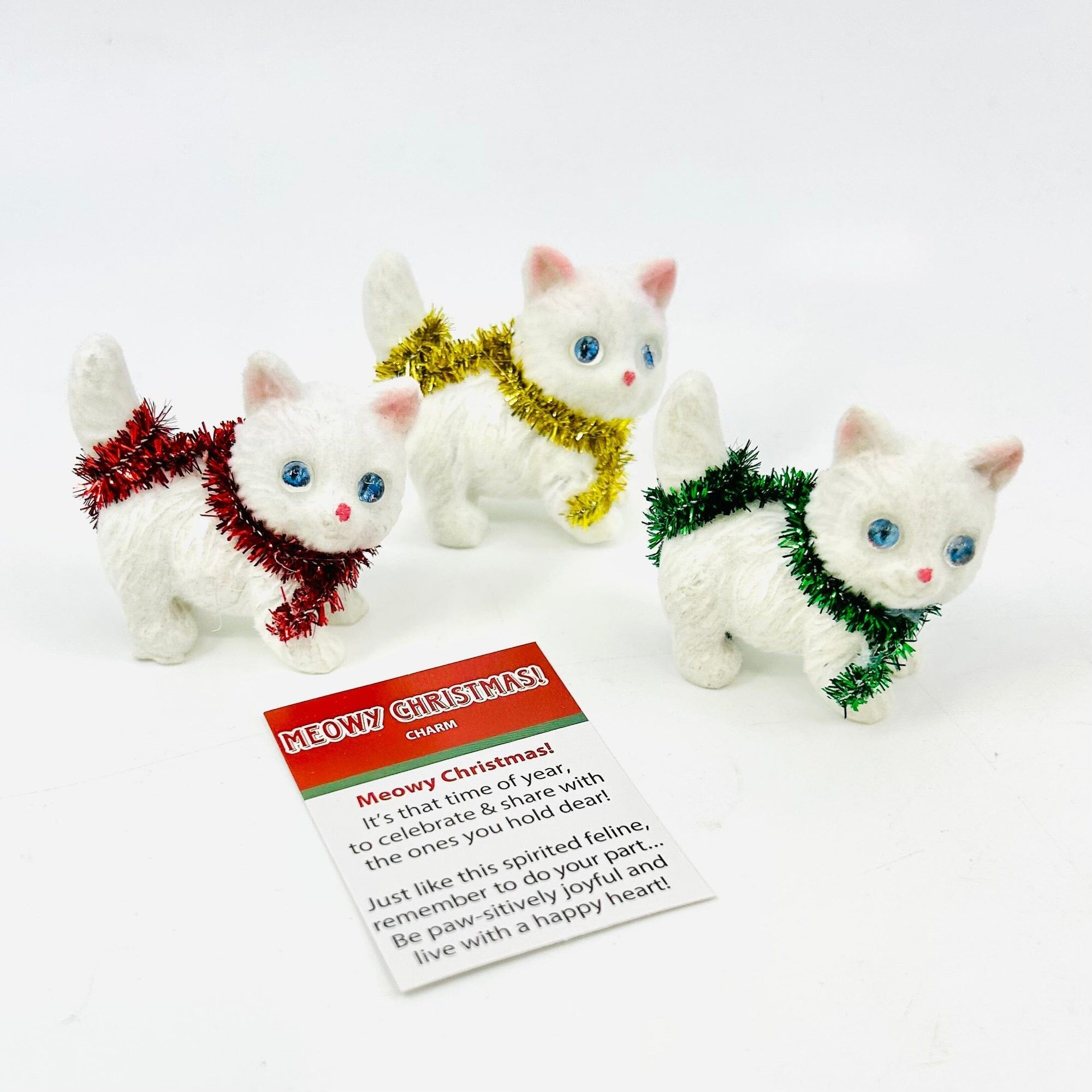 Meowy Christmas Charm, Red - PT 145 GANZ 