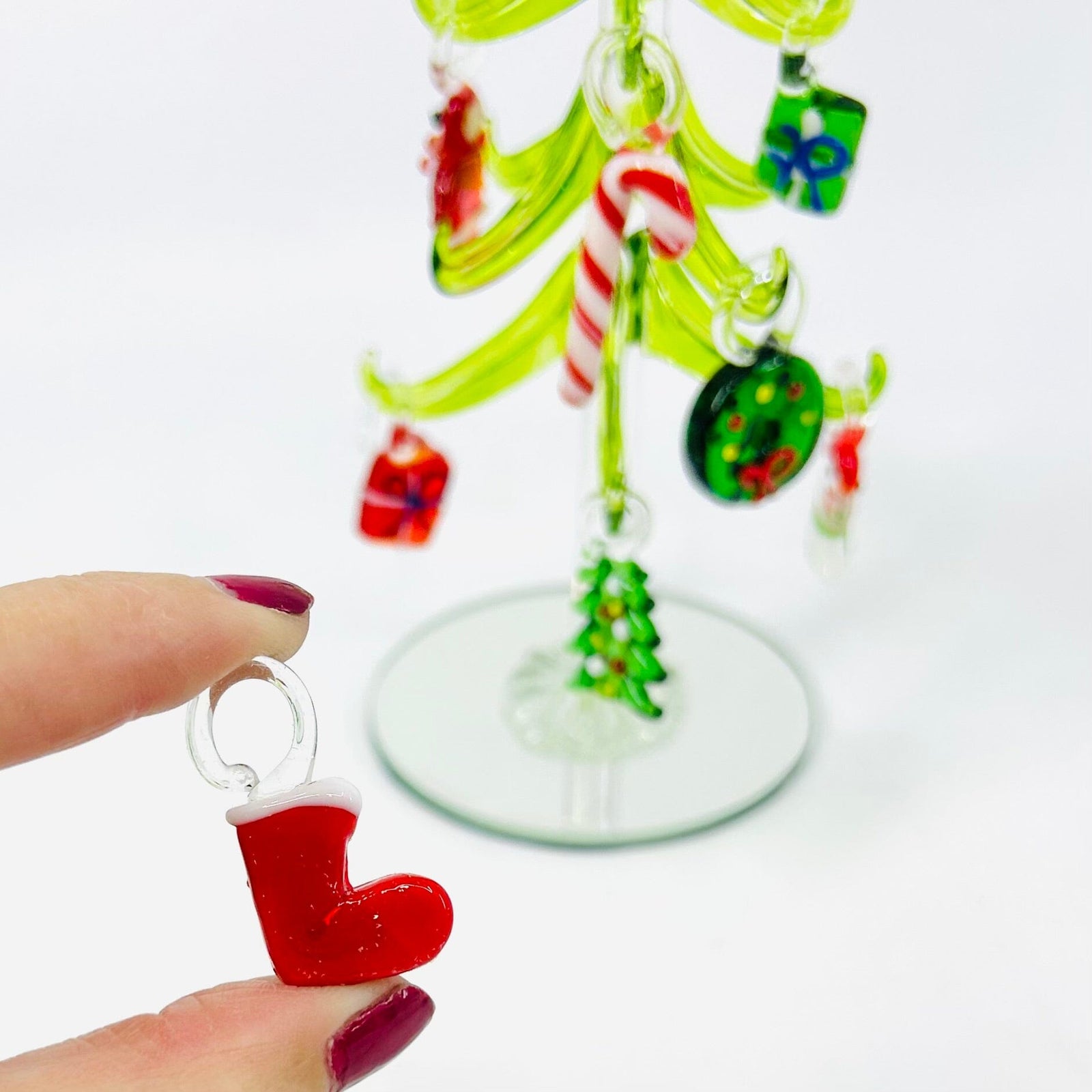 Glass Stocking Tree 4 Decor Gift Essentials 